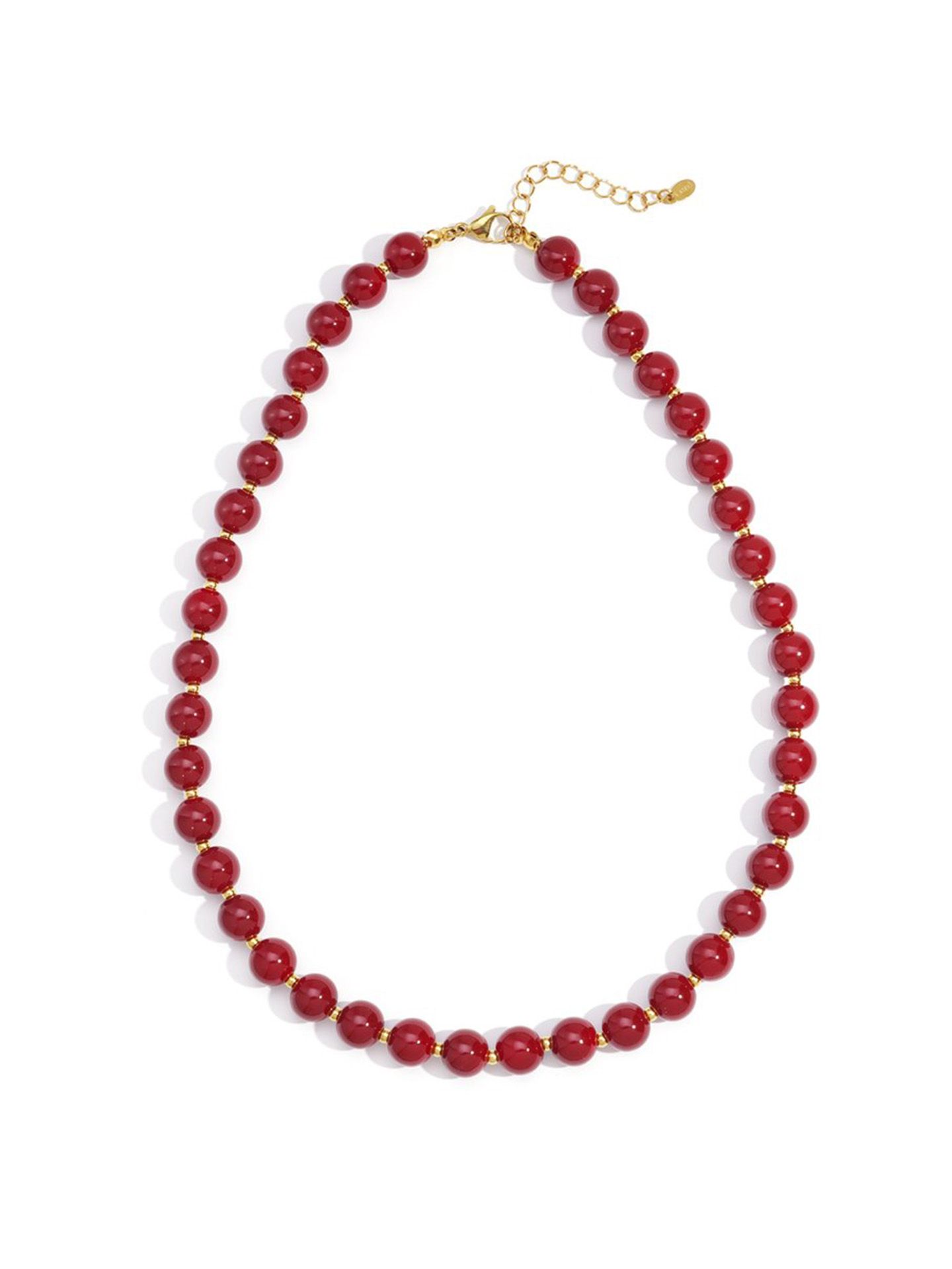Schijvens mode Ketting Maan Rood 00083035-3600