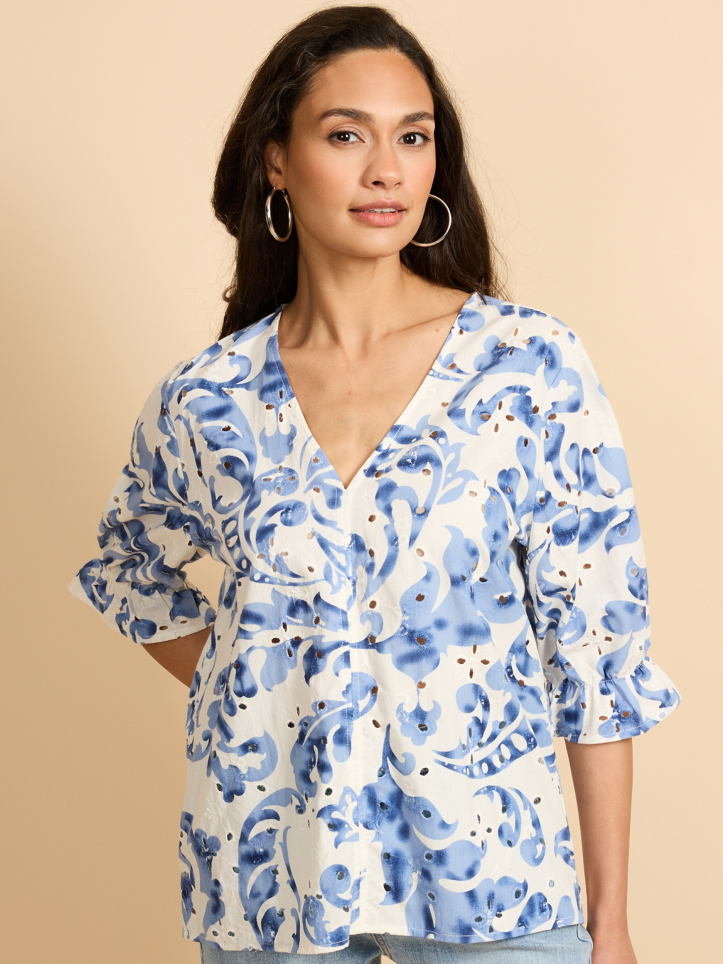 G-Maxx Blouse Ophelia Blauw - Schijvens Mode