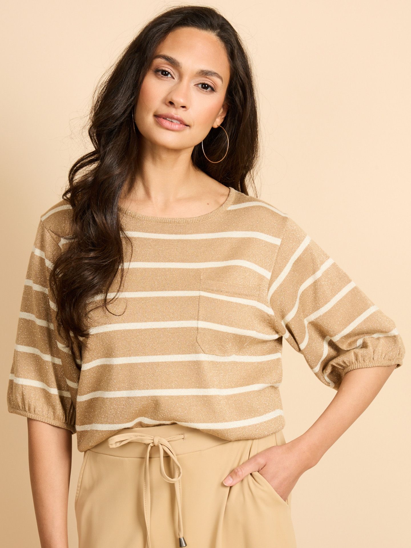 G-Maxx T-shirt Genoveva Camel 00083047-5300