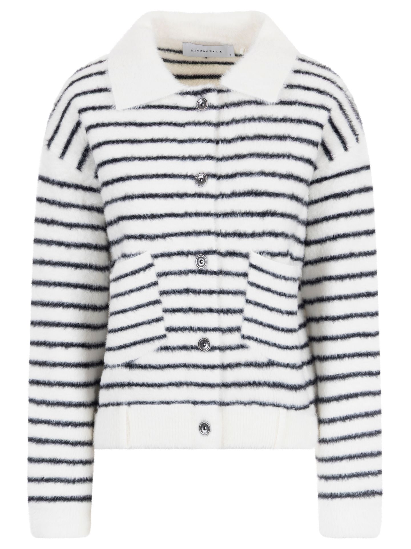 Rino & Pelle Vest Bubbly Zwart-wit 00083103-7800