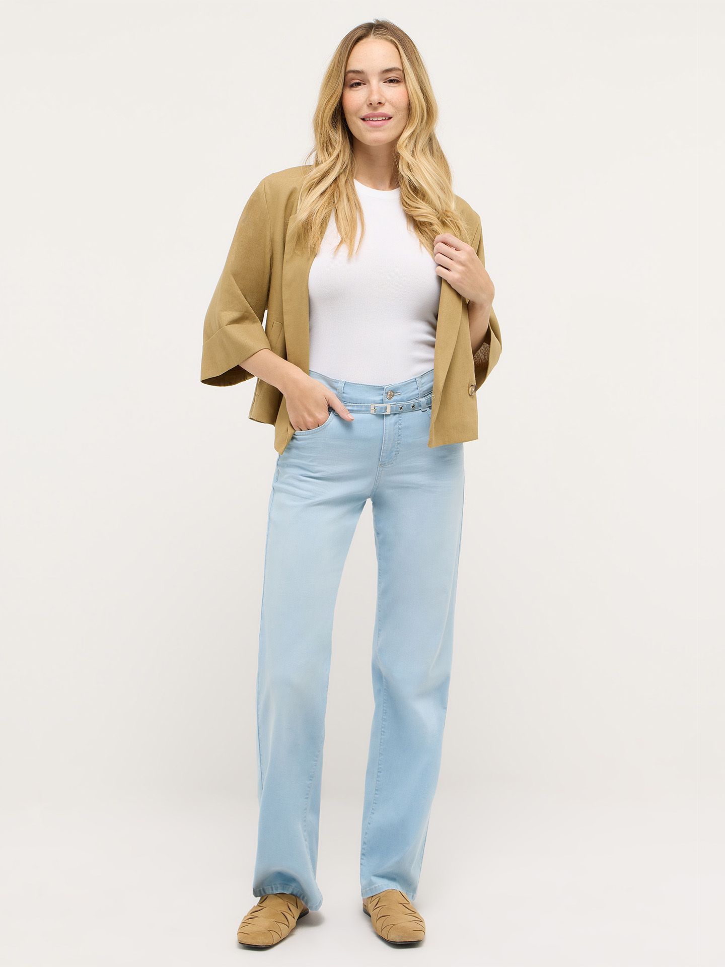 Angels Straight Jeans Liz Blauw 00083207-500