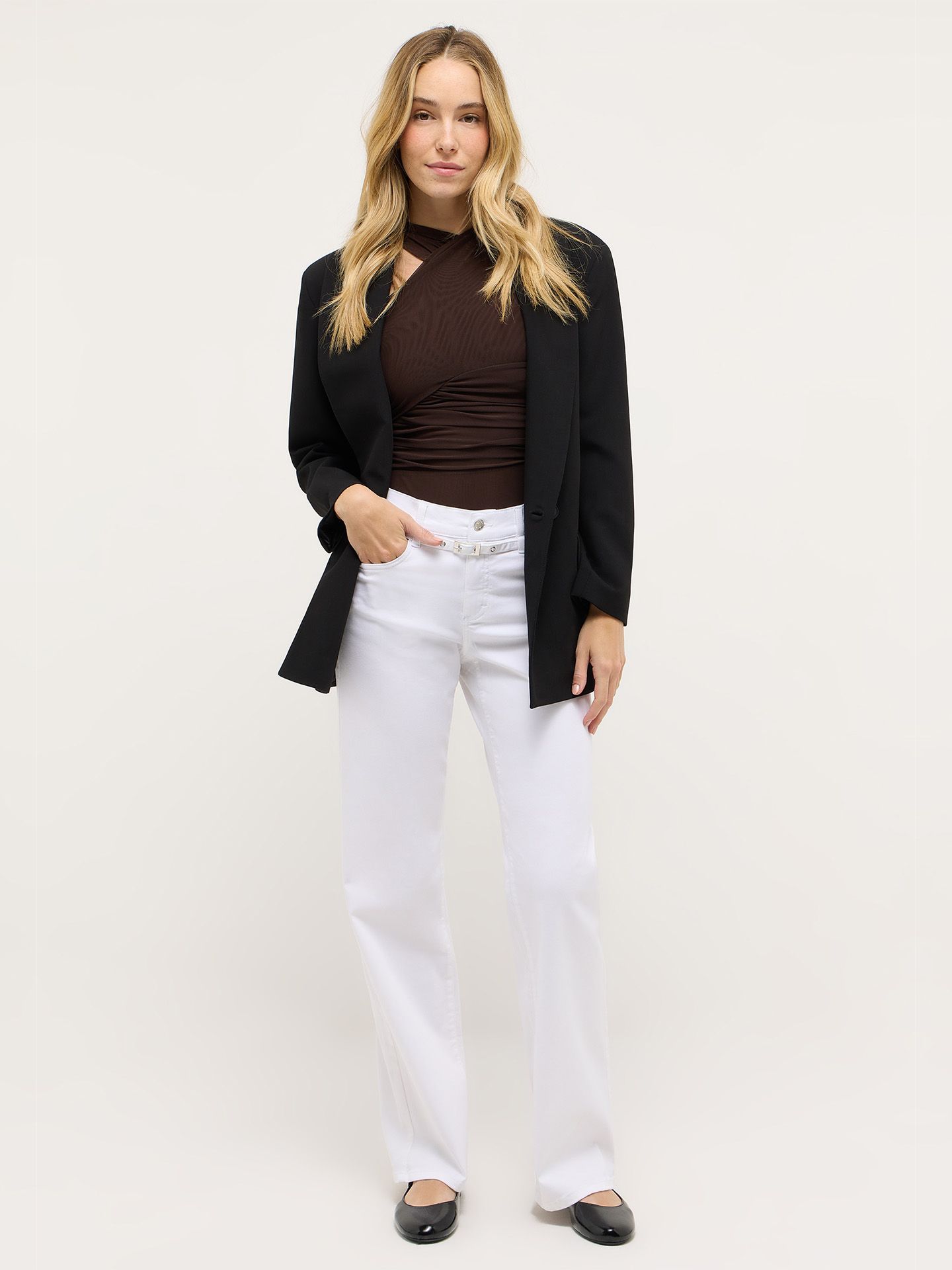 Angels Straight Jeans Liz Wit 00083207-7000