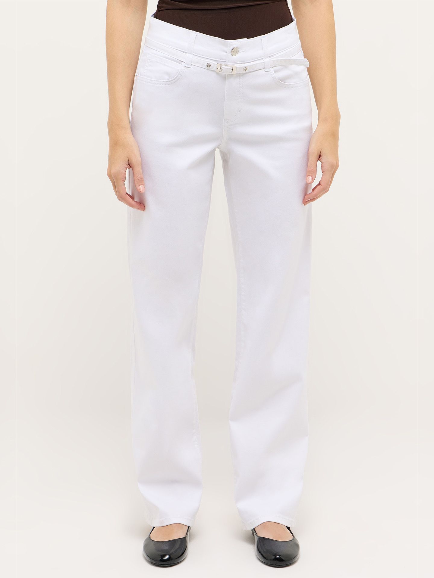 Angels Straight Jeans Liz Wit 00083207-7000