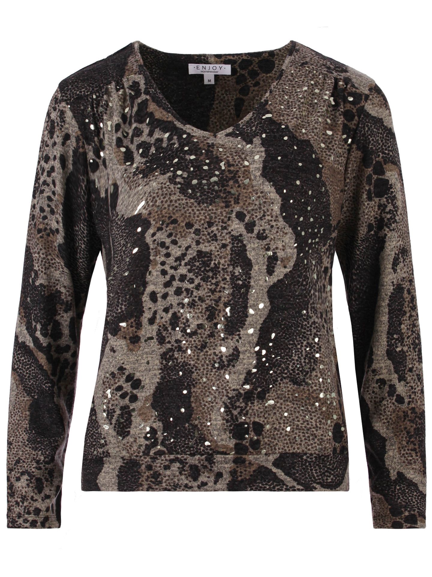 Enjoy Womenswear Shirt Alisa Taupe 00083216-5500 Enjoy Womenswear Shirt Alisa Taupe 00083216-5500