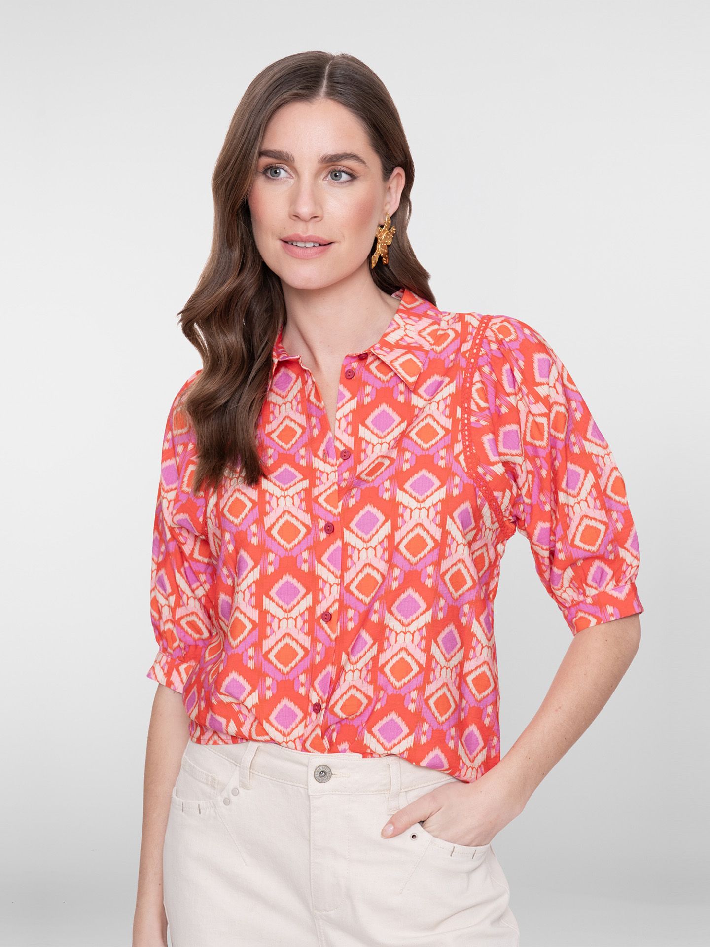 Geisha Blouse Celine Rood 00083276-4800