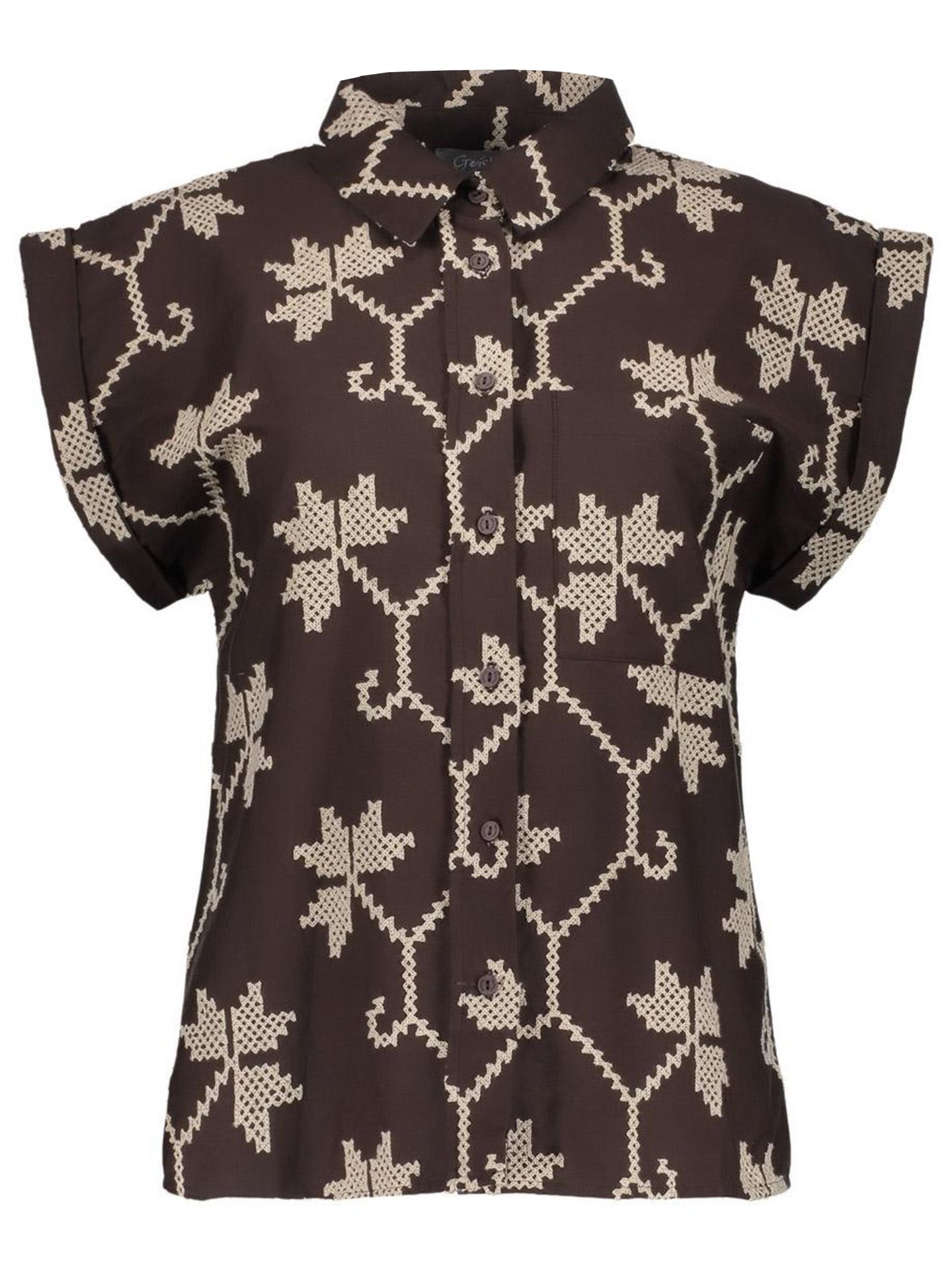 Geisha Blouse Evy Bruin 00083278-5800