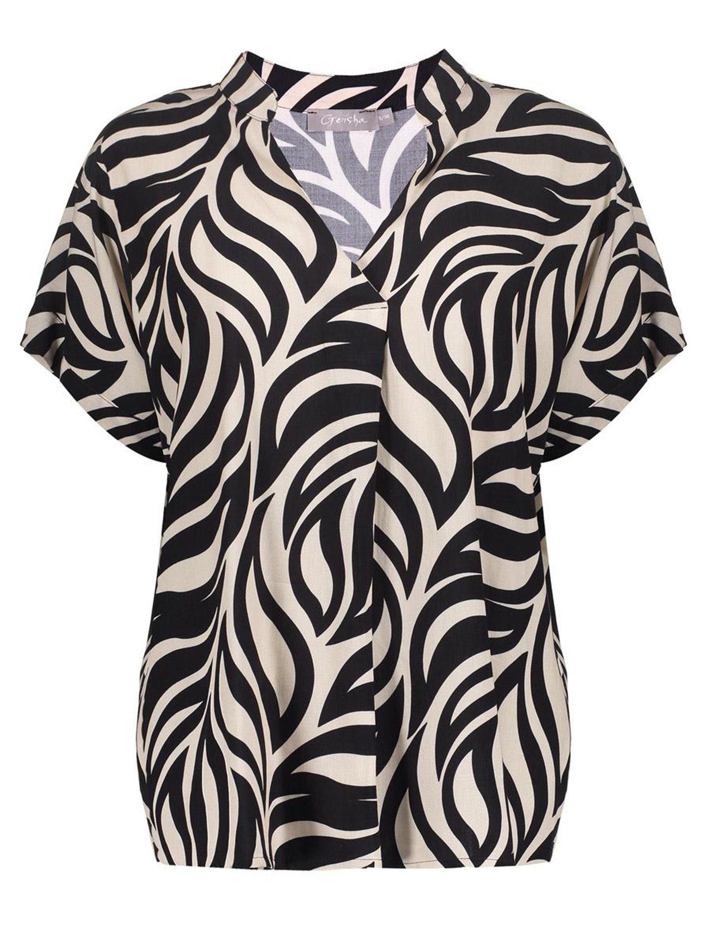 Geisha T-shirt Kathy Zwart-wit 00083287-7900