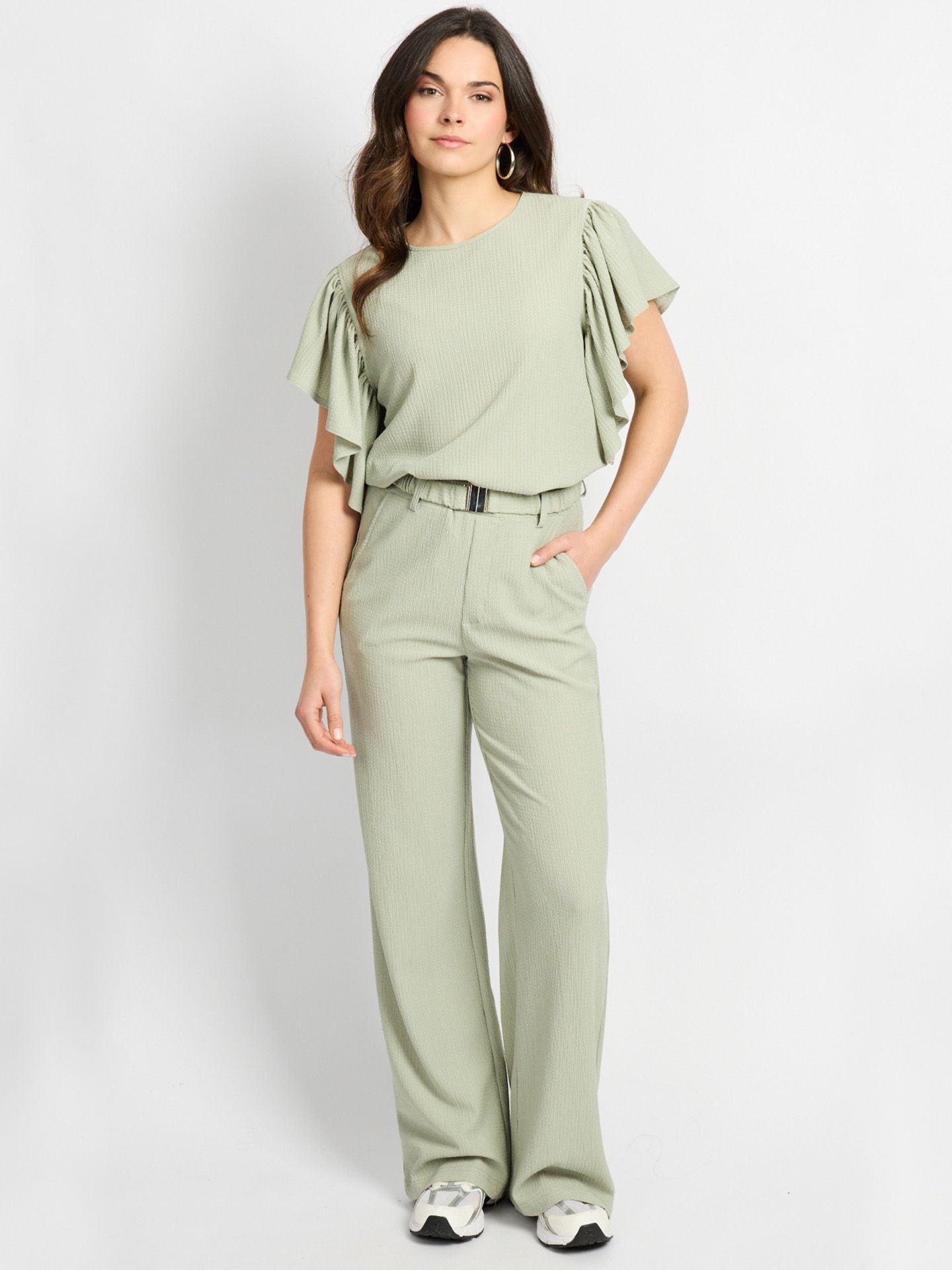 C&S The Label Pantalon Presem Groen 00083317-6100