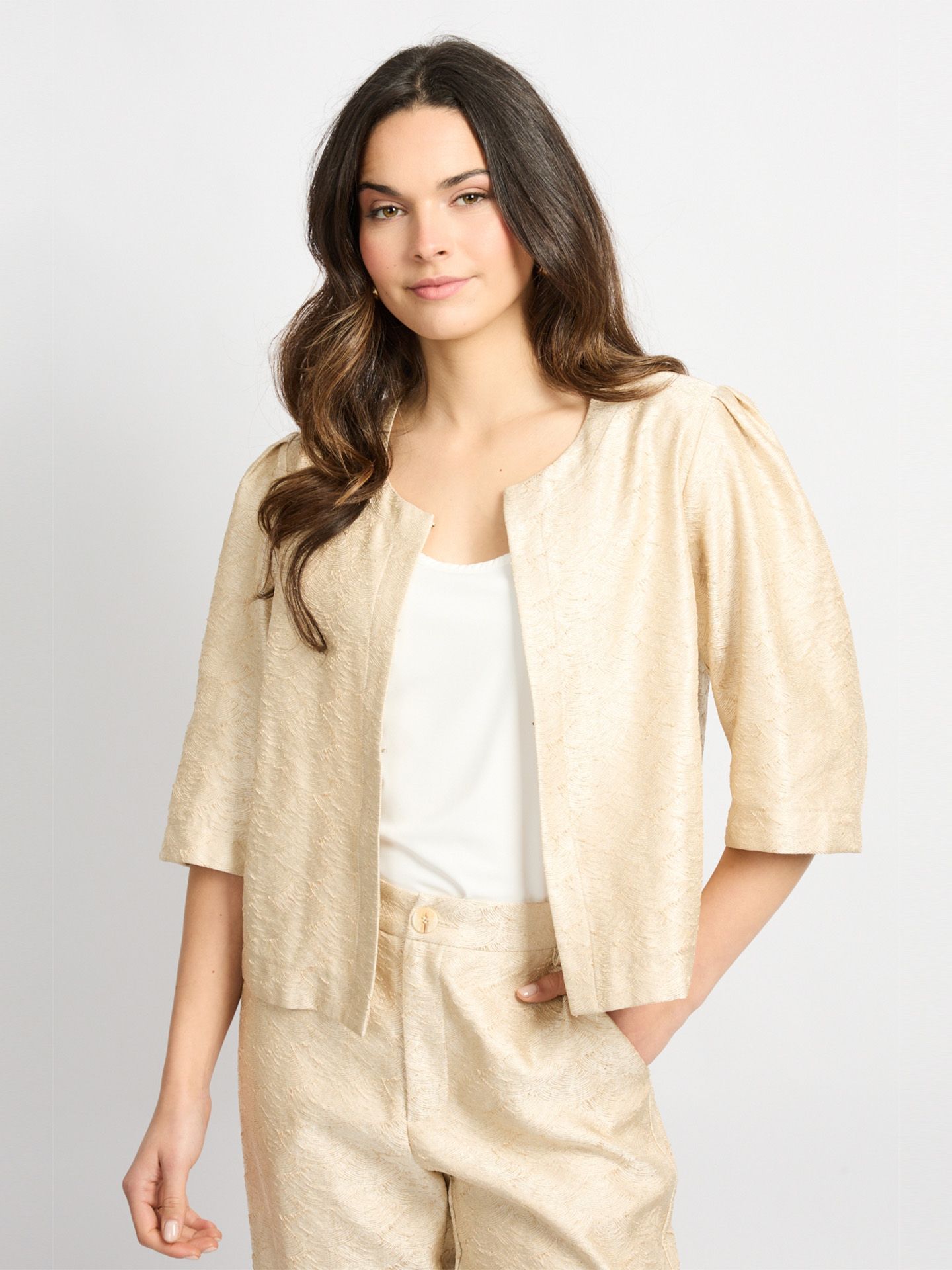 C&S The Label Vest Josephine Beige 00083322-5201