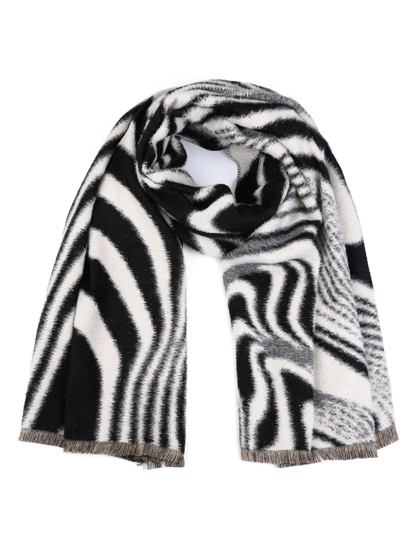 Schijvens mode Sjaal Sita Zwart-wit 00083406-7900 Schijvens mode Sjaal Sita Zwart-wit 00083406-7900