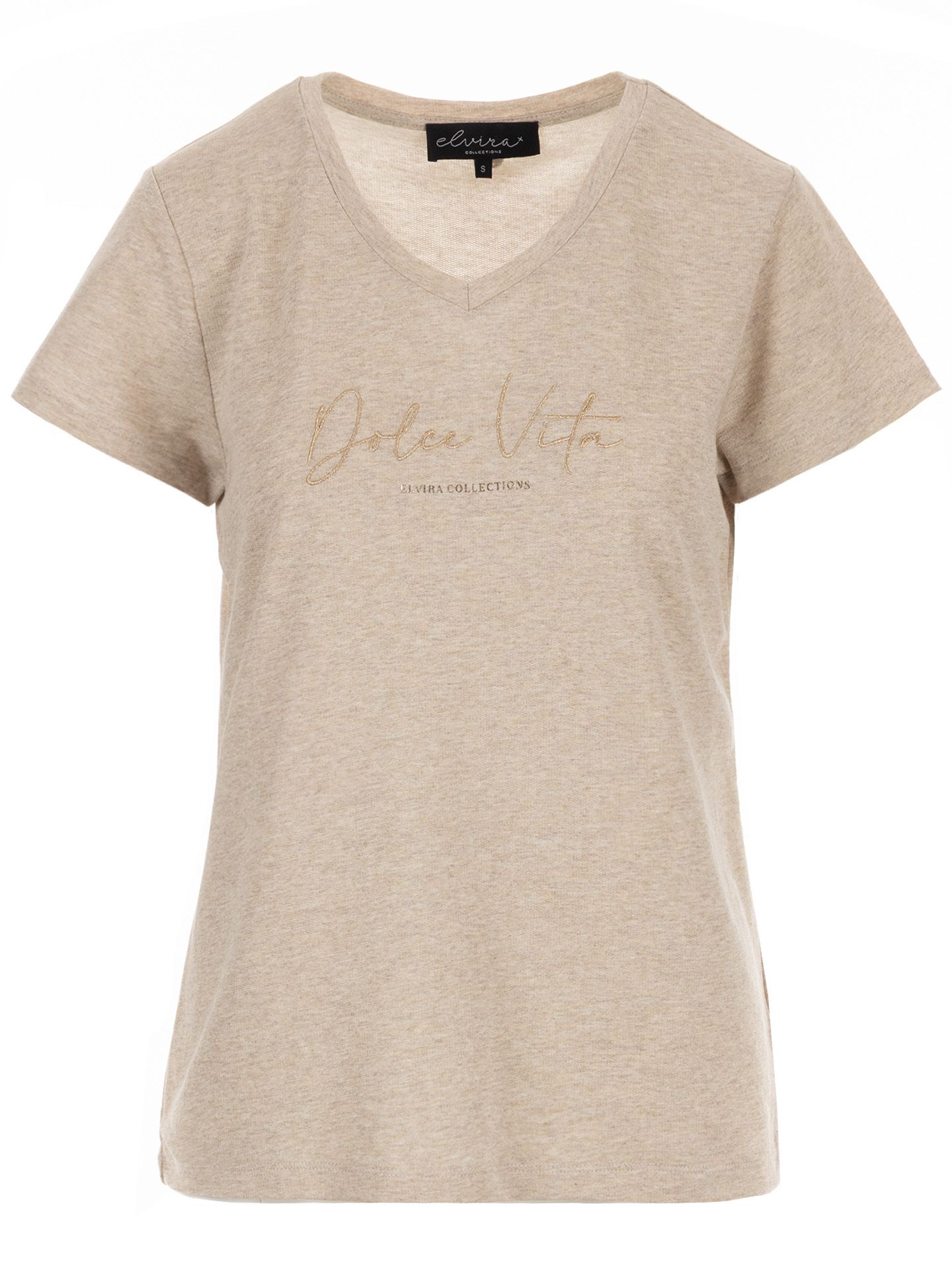 Elvira Collections T-shirt Dolve Vita Beige 00083443-5200