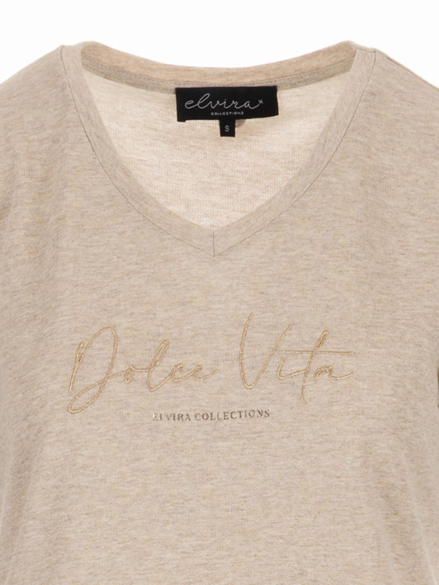 Elvira Collections T-shirt Dolve Vita Beige 00083443-5200