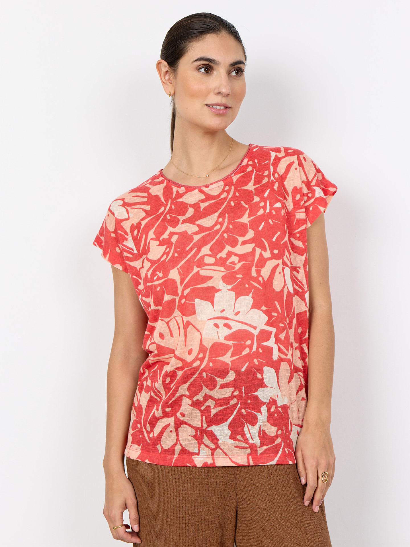 Soyaconcept T-shirt Aretha Koraal - Schijvens Mode