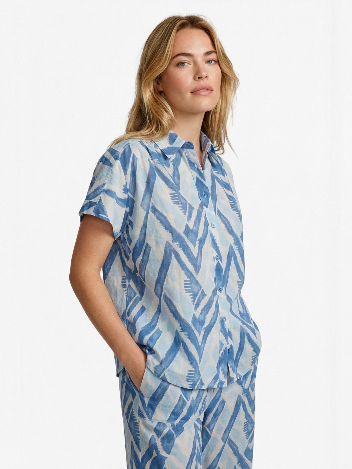 C&S The Label Blouse Lene Blauw 00083512-1350