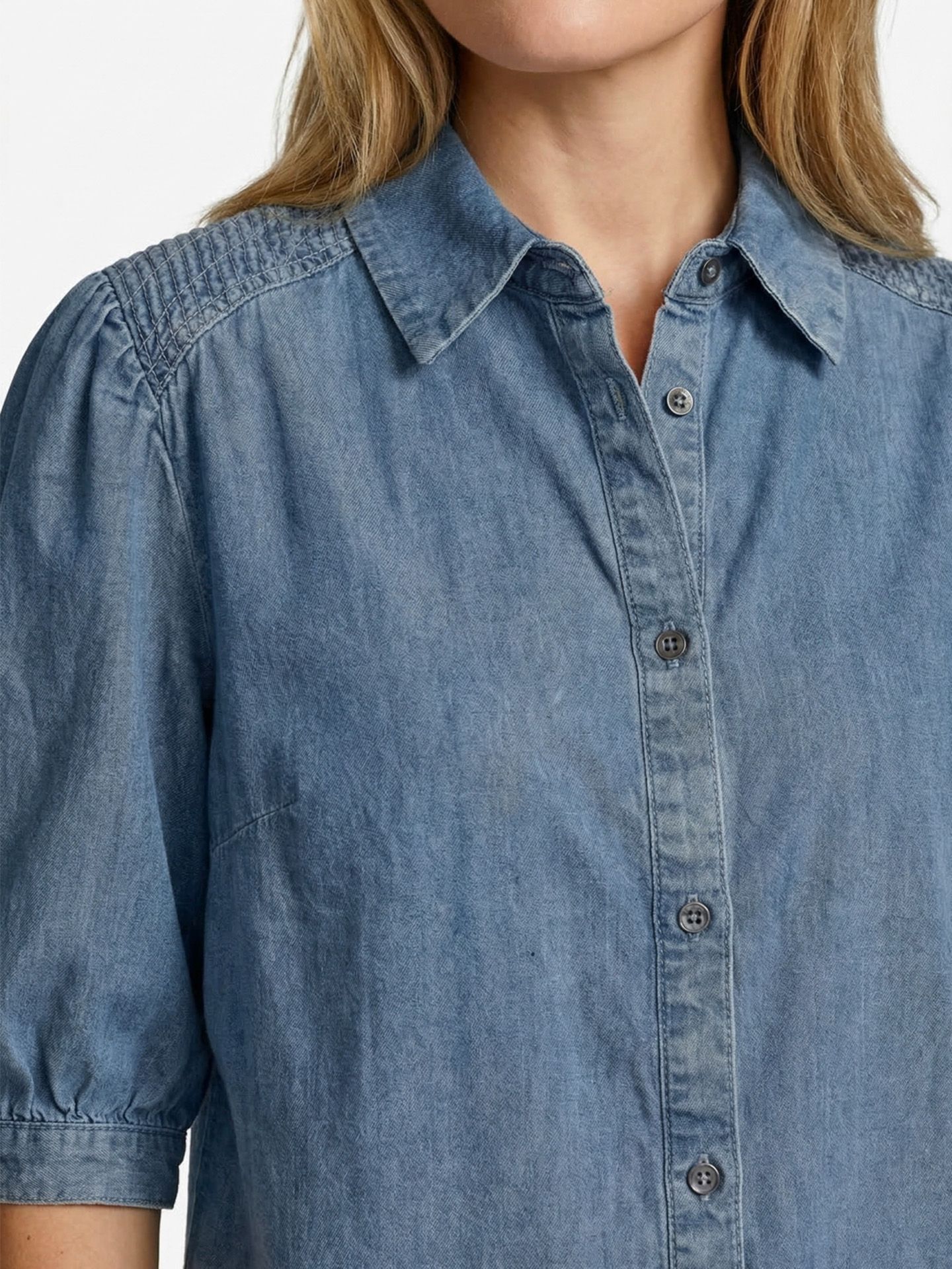 C&S The Label Blouse Laira Blauw 00083514-800