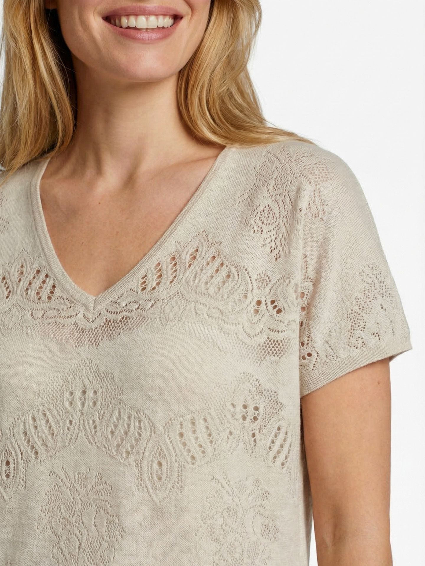 C&S The Label T-shirt Kiana Beige 00083519-5200