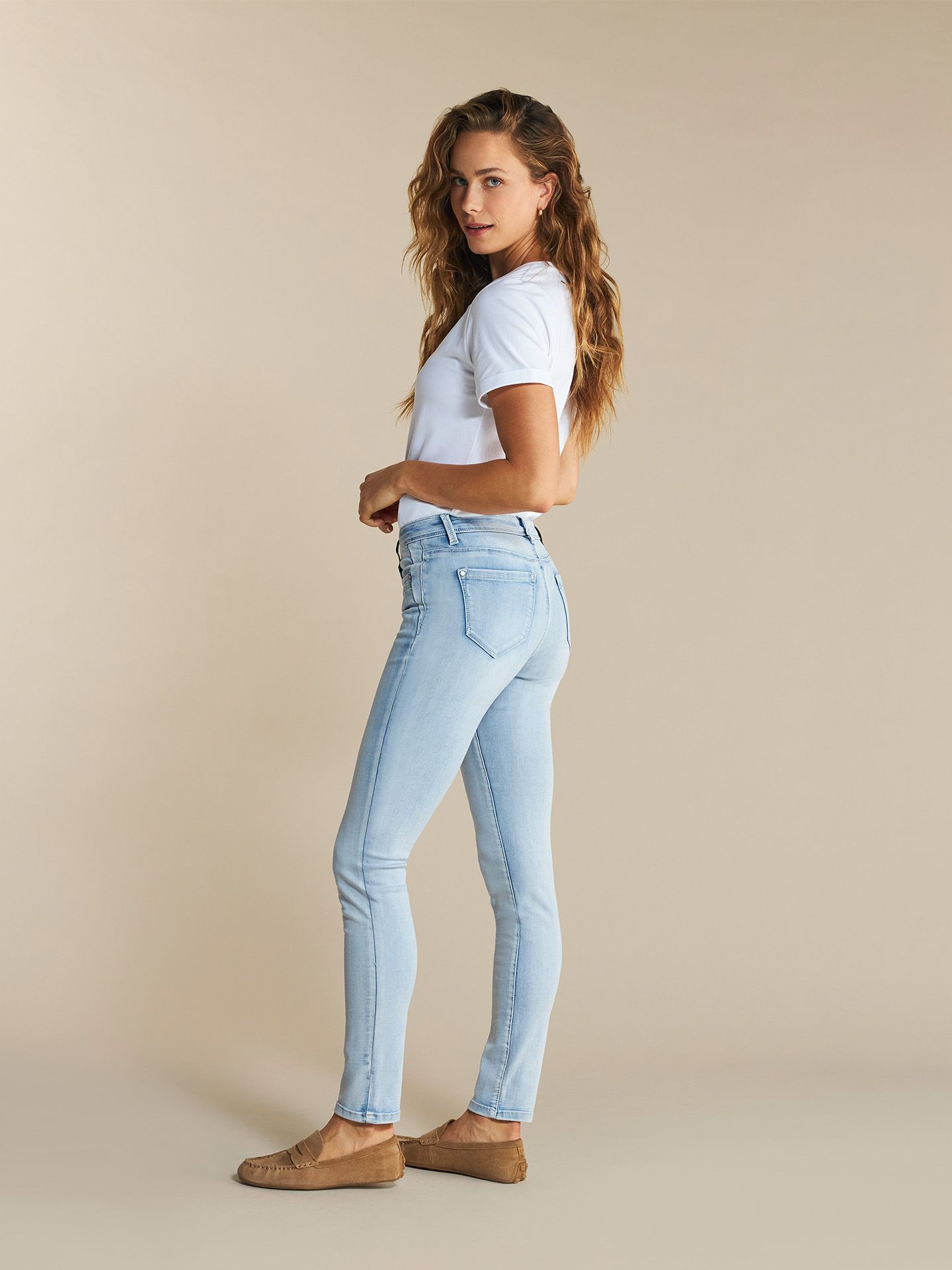Red Button Skinny Jeans Jimmy Blauw 00083529-500
