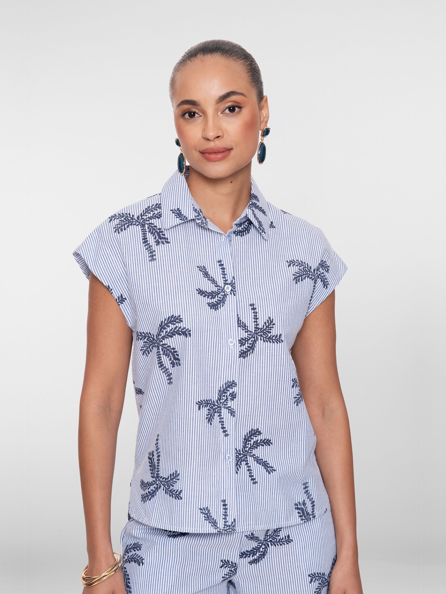 Geisha Blouse Marieke Blauw 00083535-1500