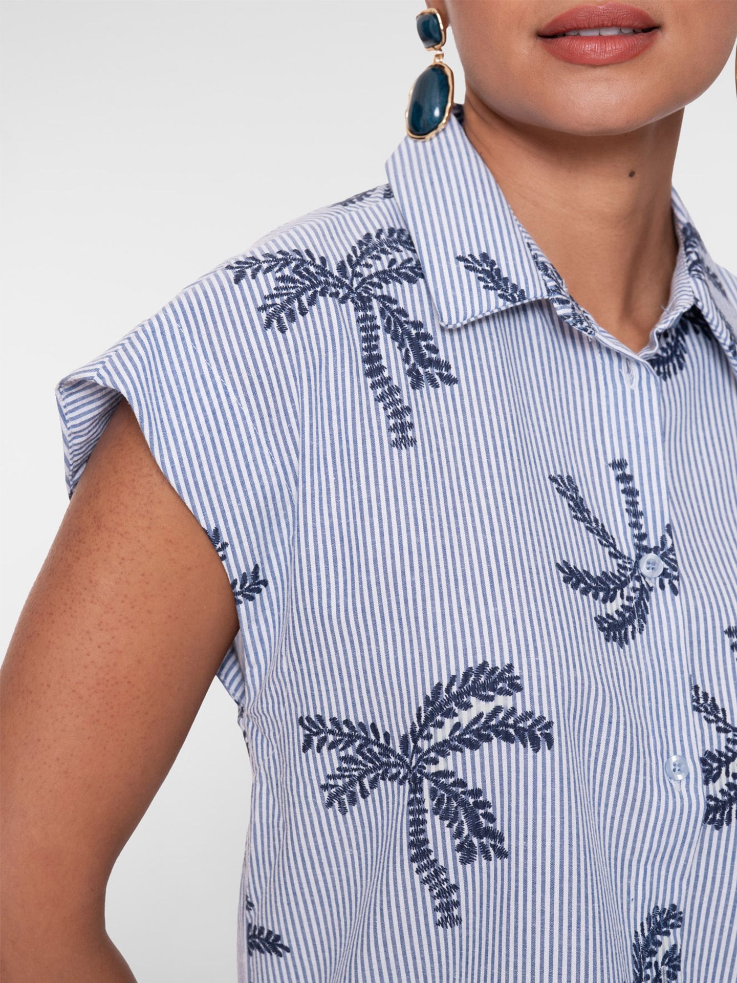 Geisha Blouse Marieke Blauw 00083535-1500