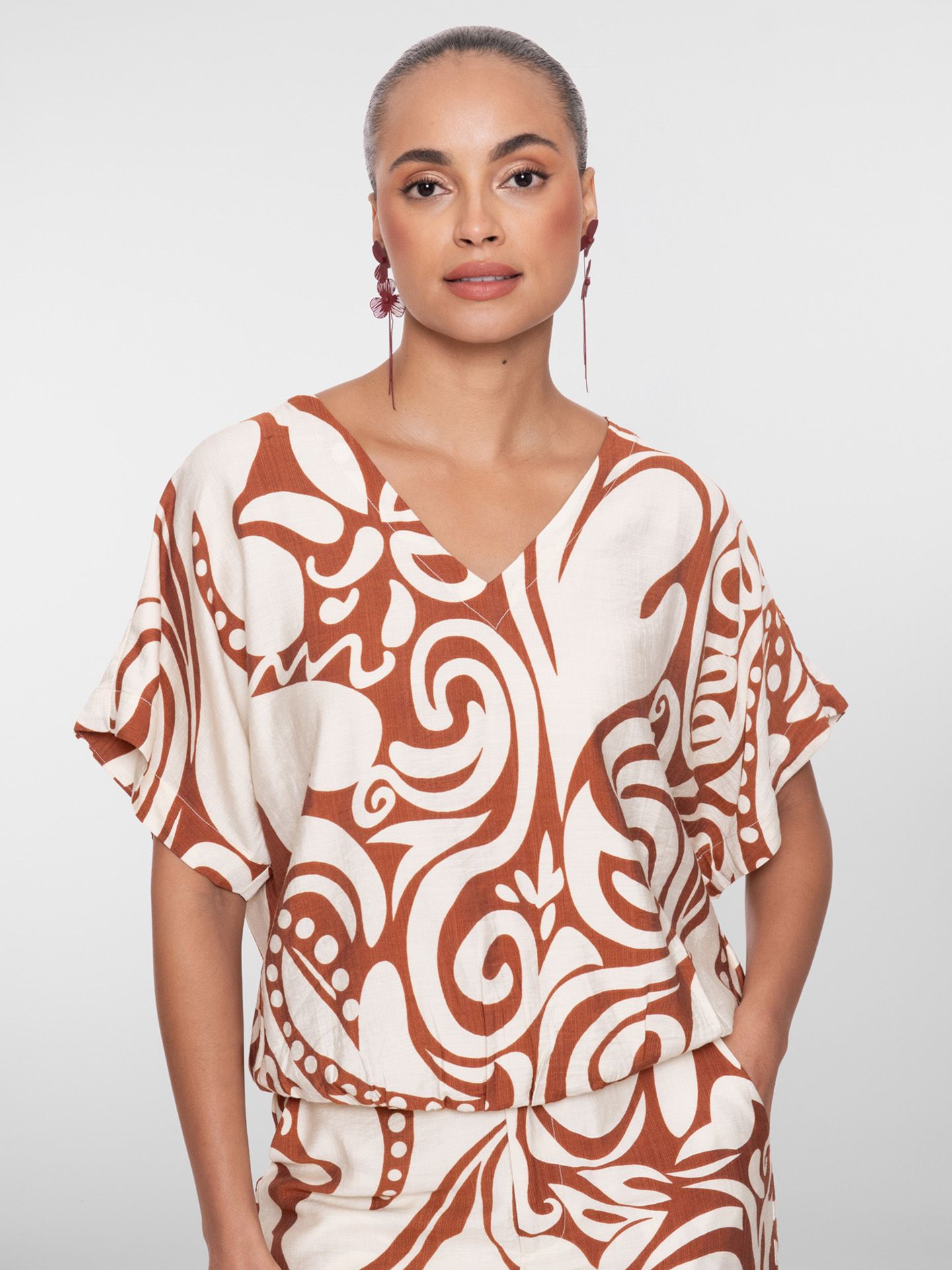 Geisha T-shirt Iris Oranje 00083549-3300