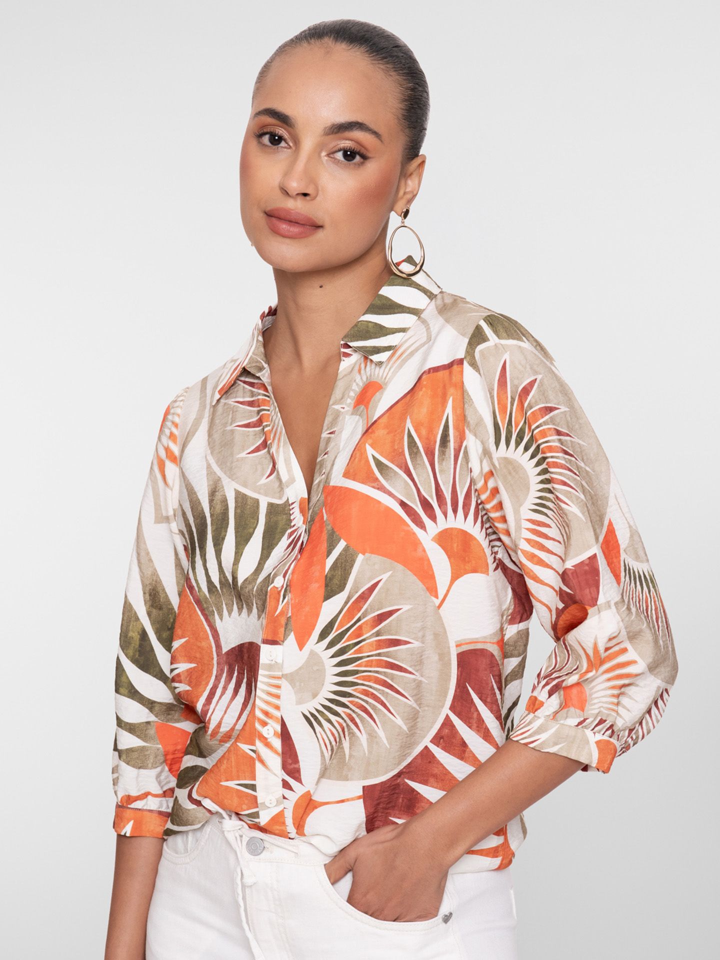 Geisha Blouse Yente Groen 00083552-6310