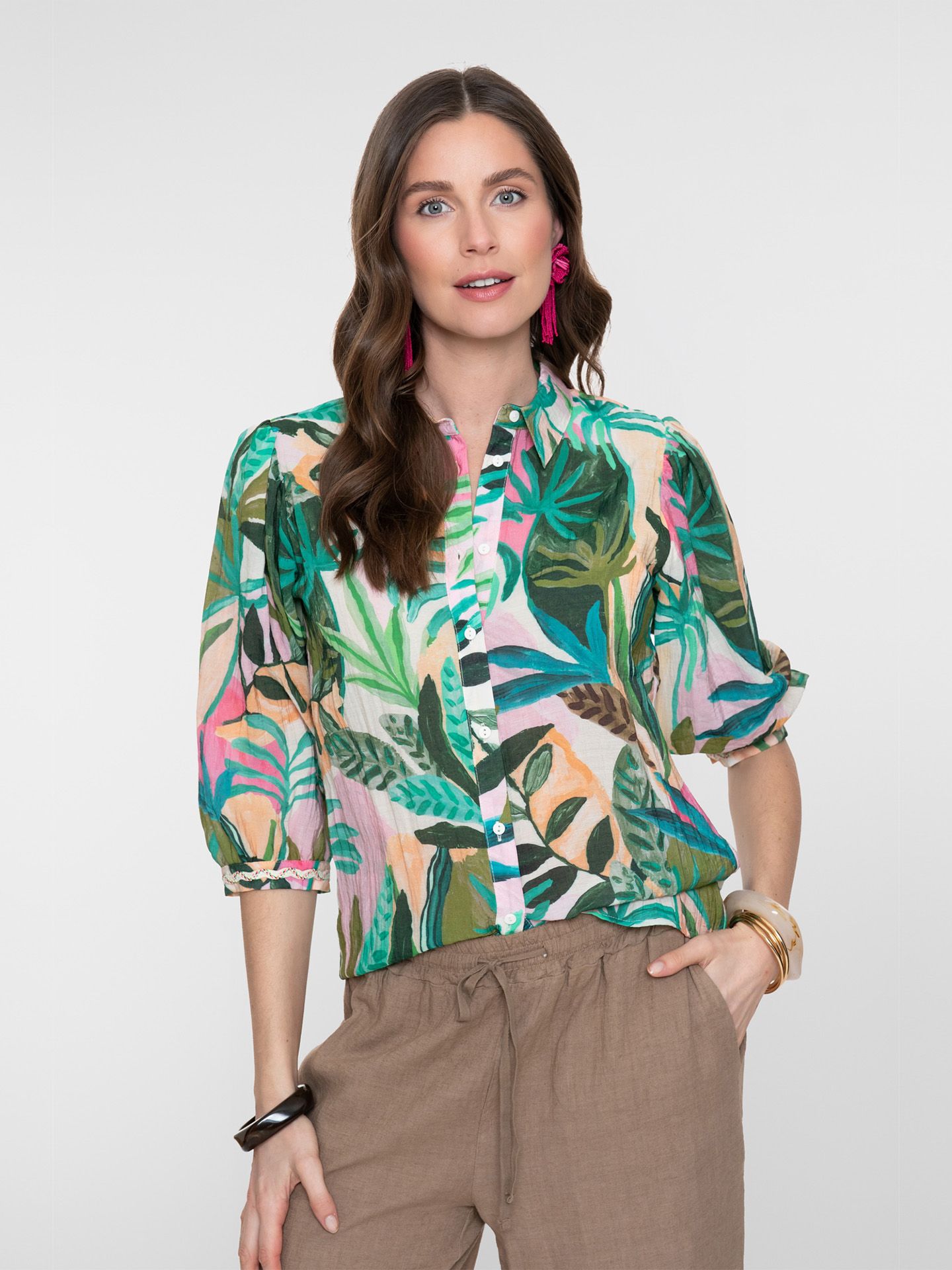 Geisha Blouse Bo Groen 00083568-6310