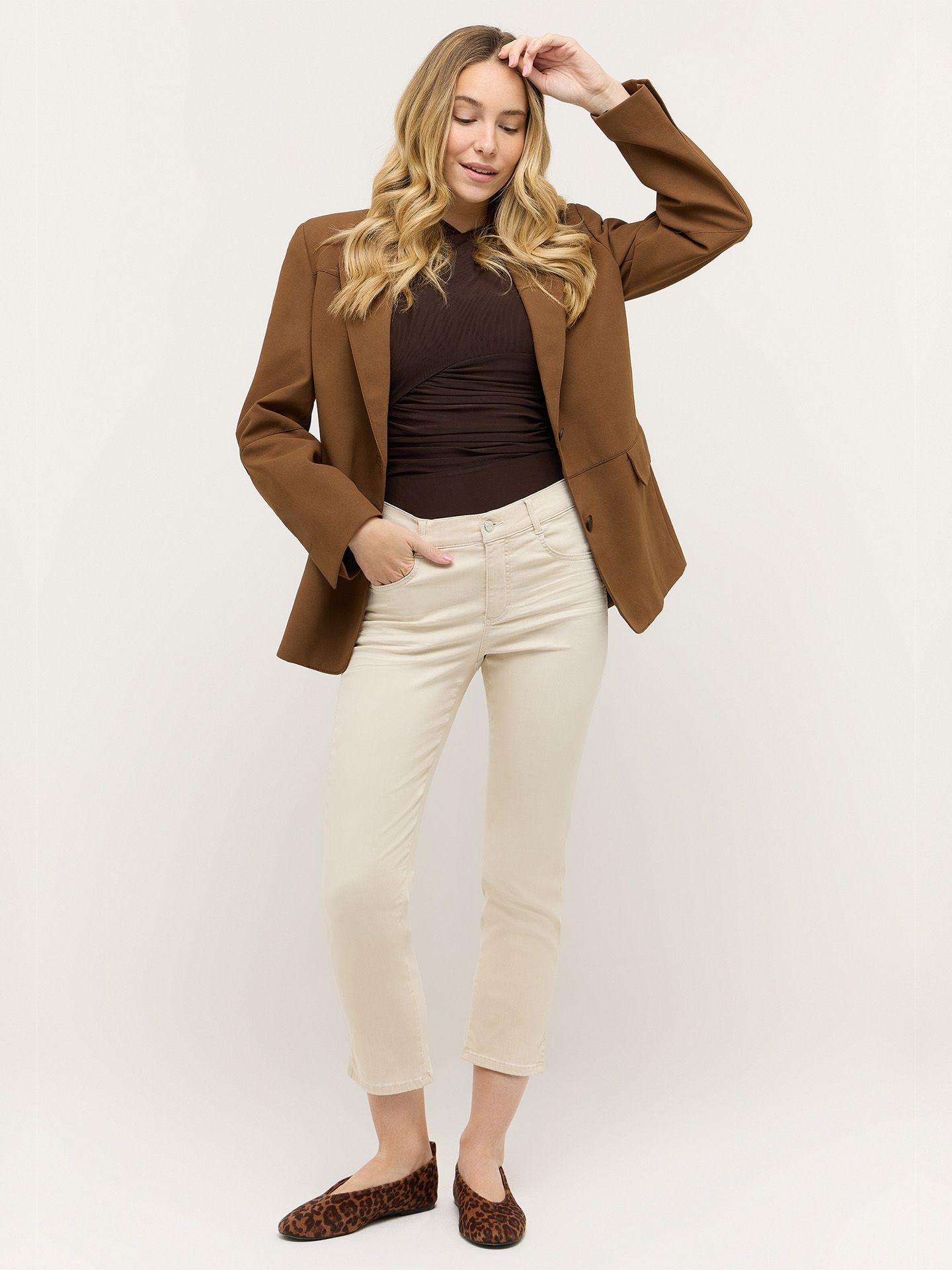 Angels Slim Fit Jeans 7/8 Beige 00083612-5210