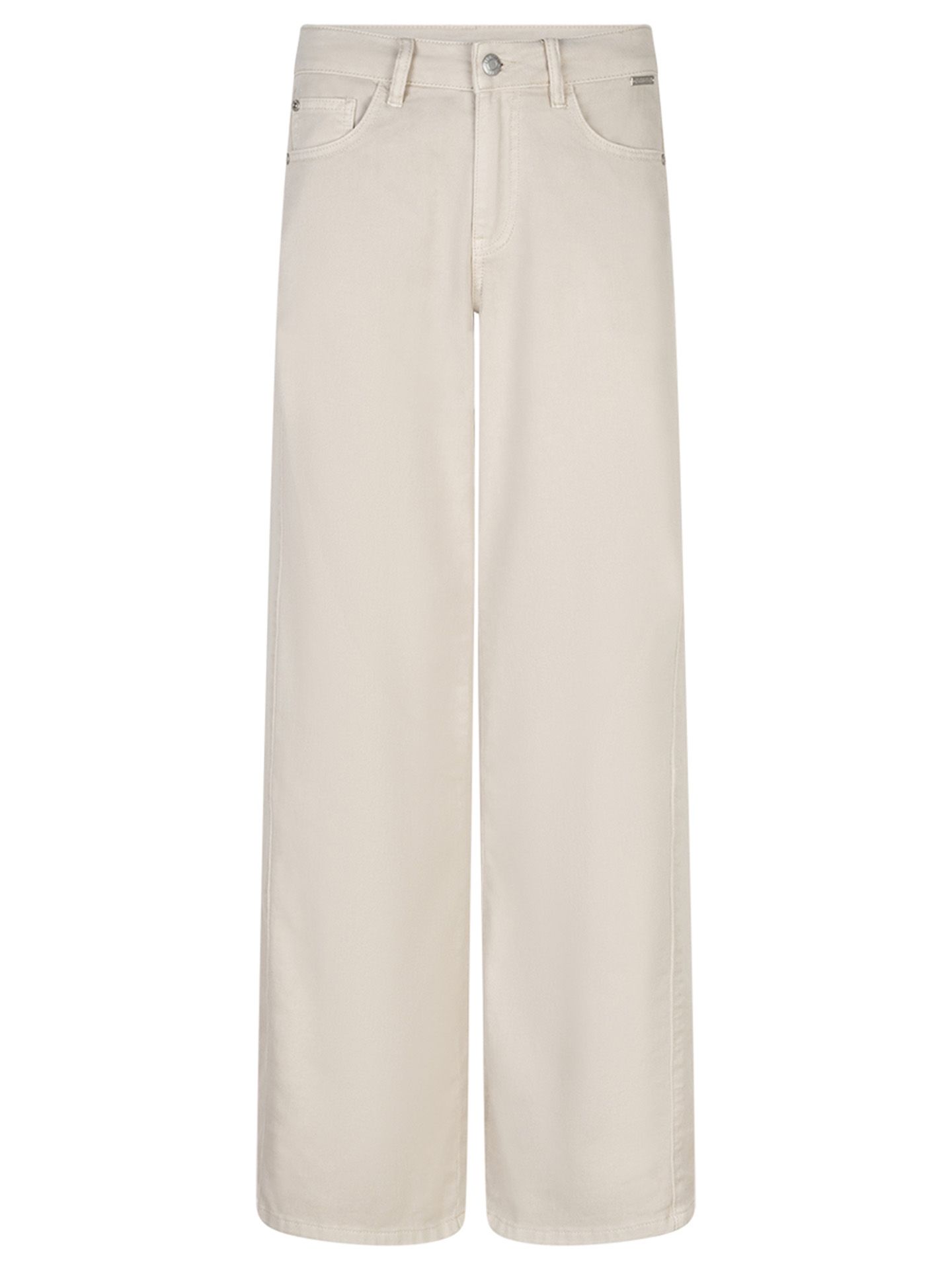 Red Button Wide Jeans Claudette Beige 00083617-5100