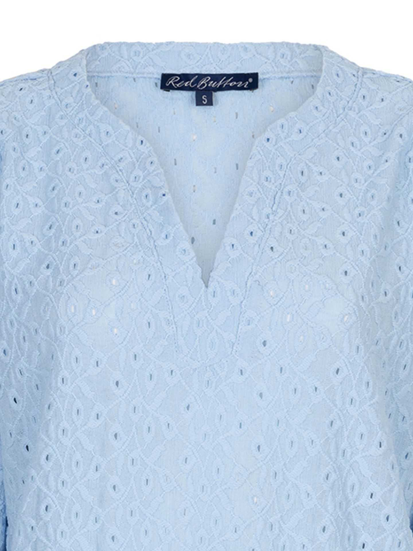 Red Button Shirt Top Blauw 00083635-1600