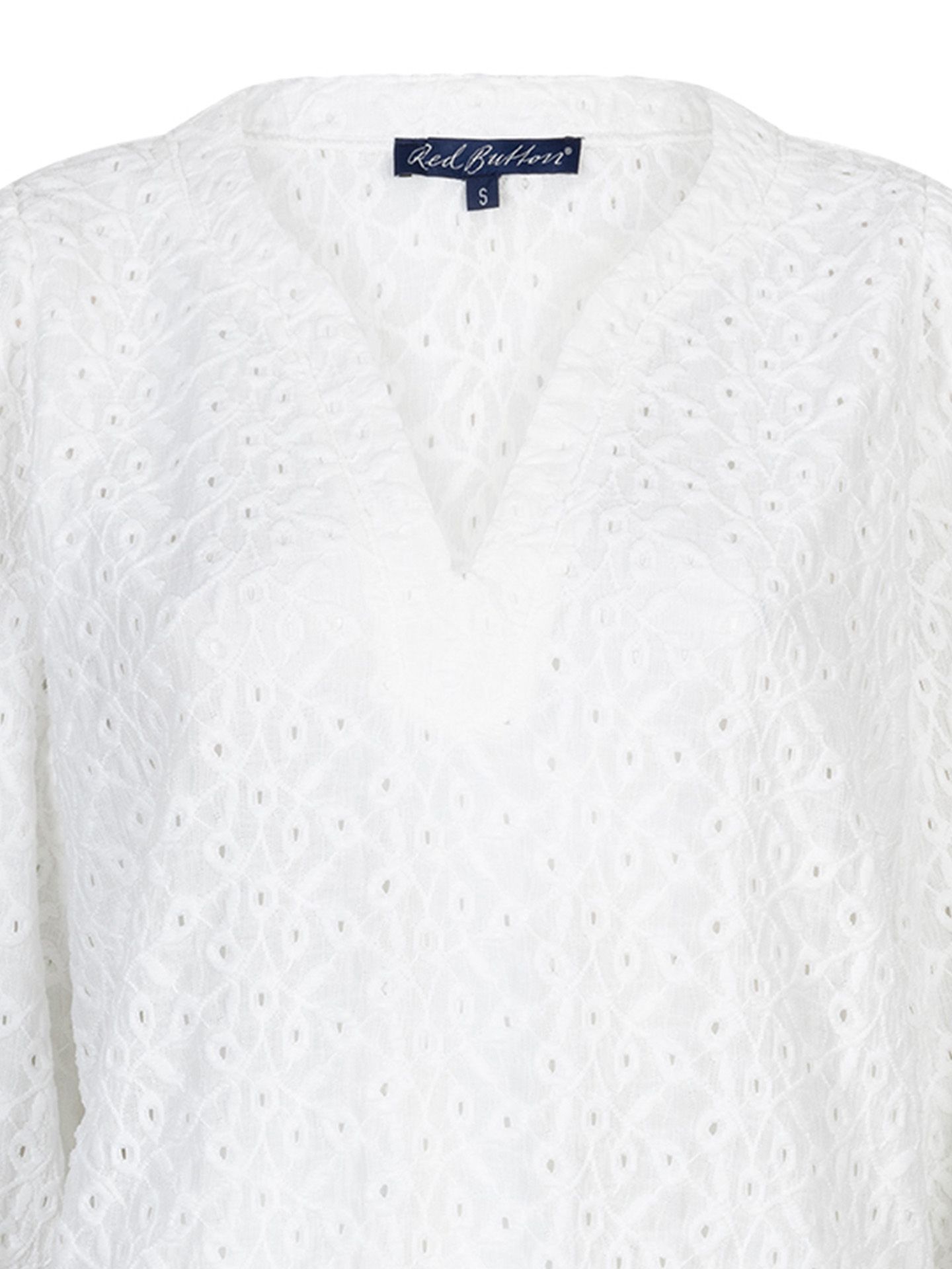 Red Button Shirt Top Off white 00083635-5050