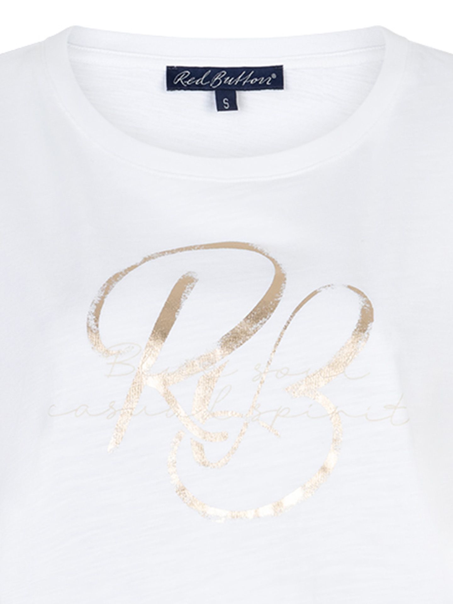 Red Button T-shirt Temmy Wit 00083637-7000