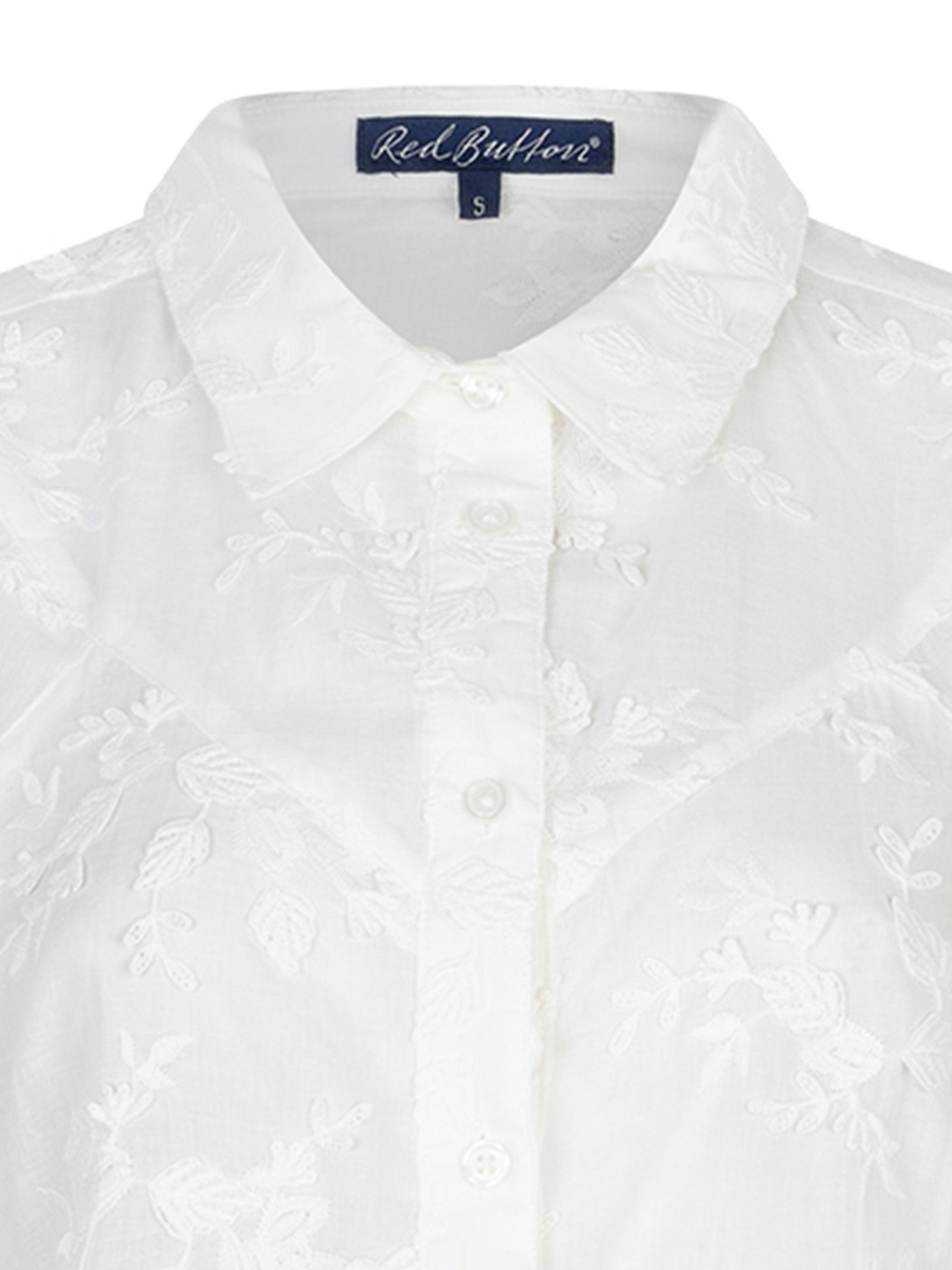 Red Button Blouse Victoria  Wit 00083642-7000