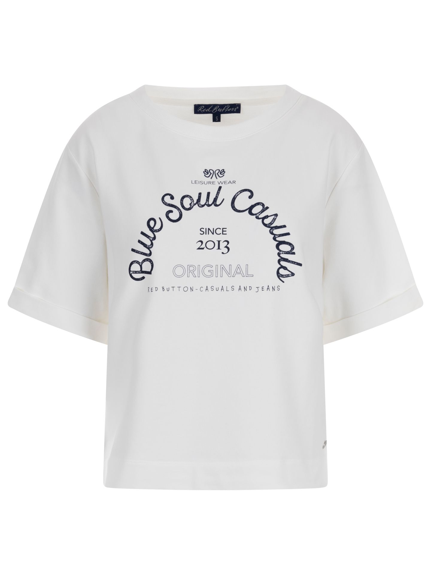 Red Button Sweater Terry Off white 00083651-5050