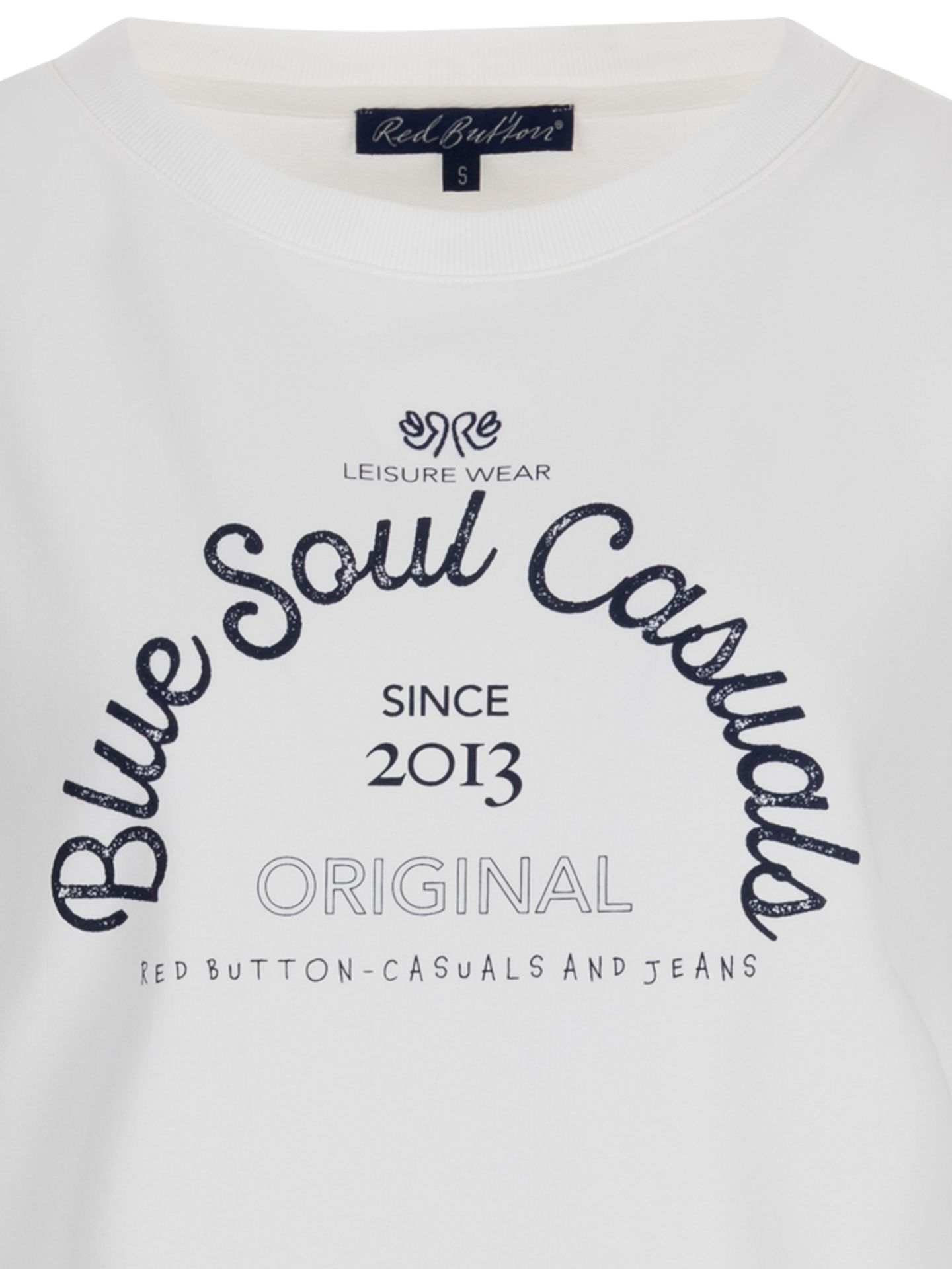 Red Button Sweater Terry Off white 00083651-5050