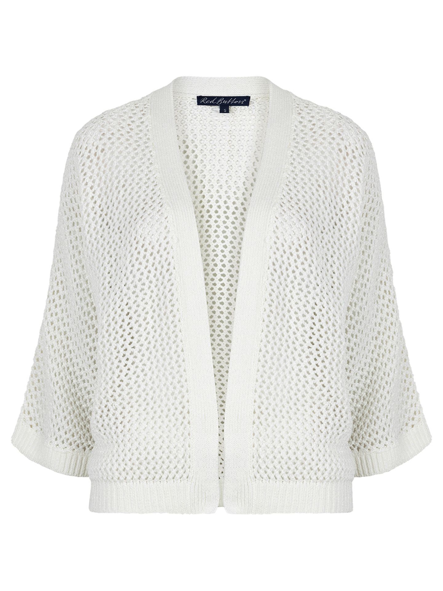 Red Button Vest Cardigan Off white 00083652-5050