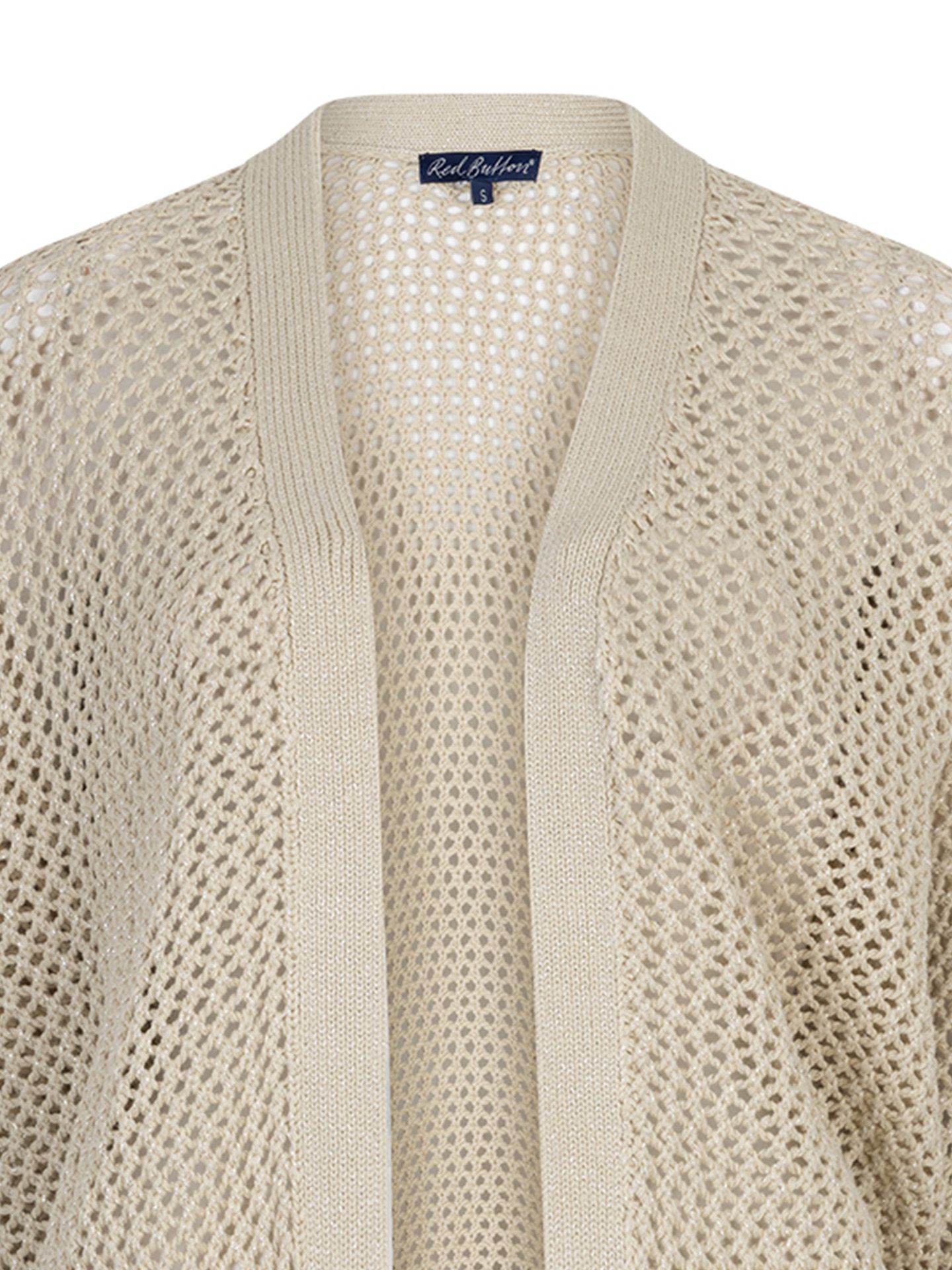 Red Button Vest Cardigan Beige 00083652-5200