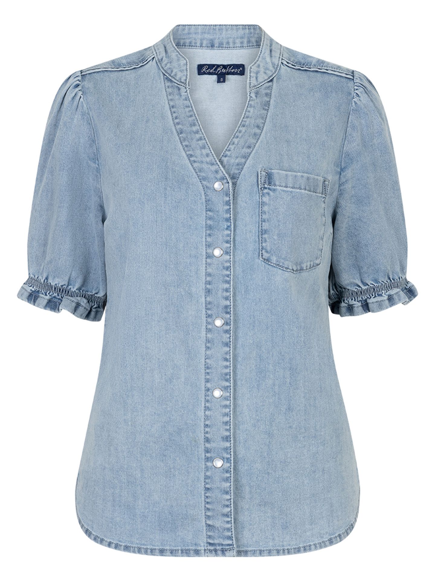 Red Button Blouse Victoria Blauw 00083657-500