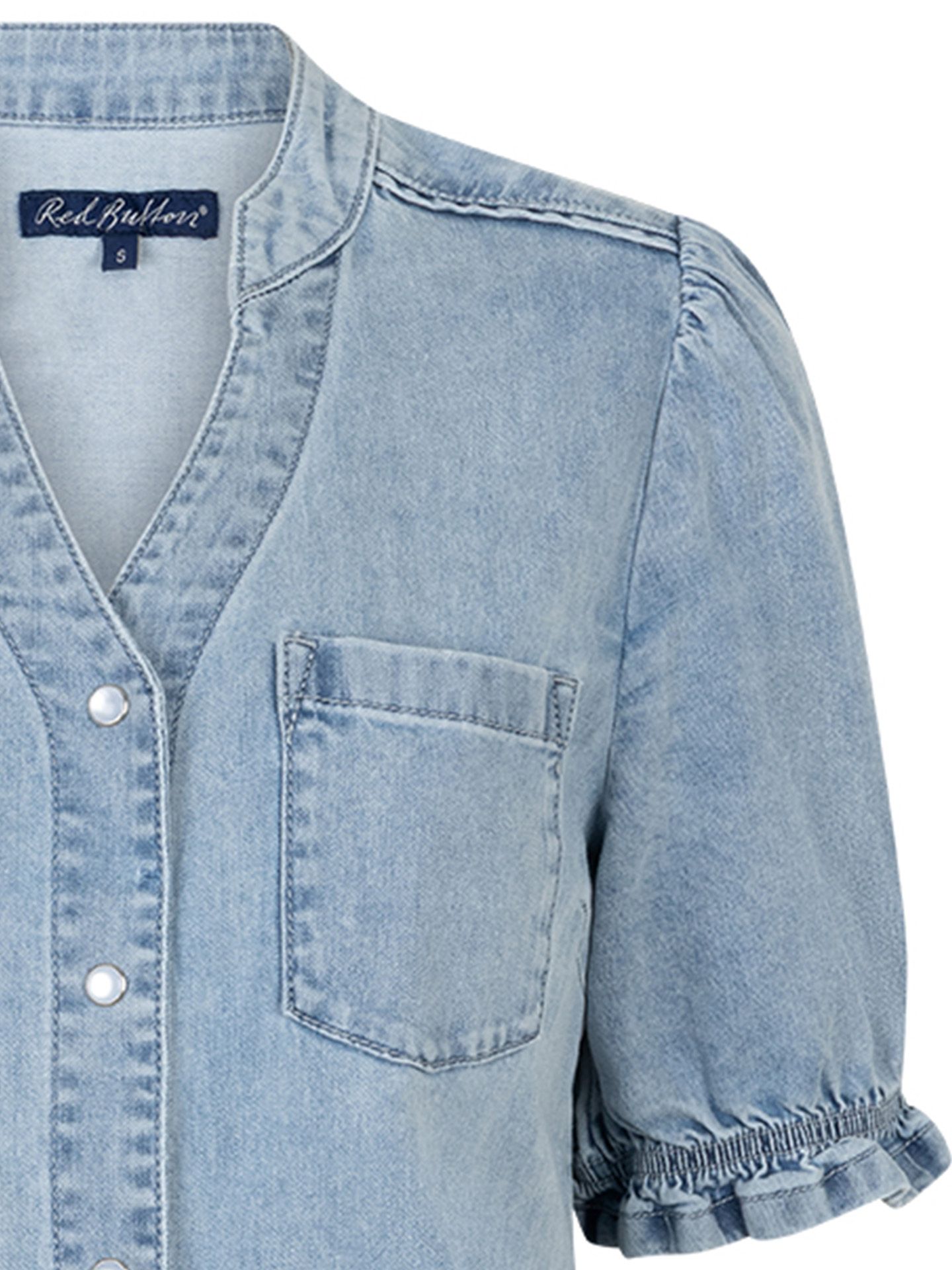 Red Button Blouse Victoria Blauw 00083657-500