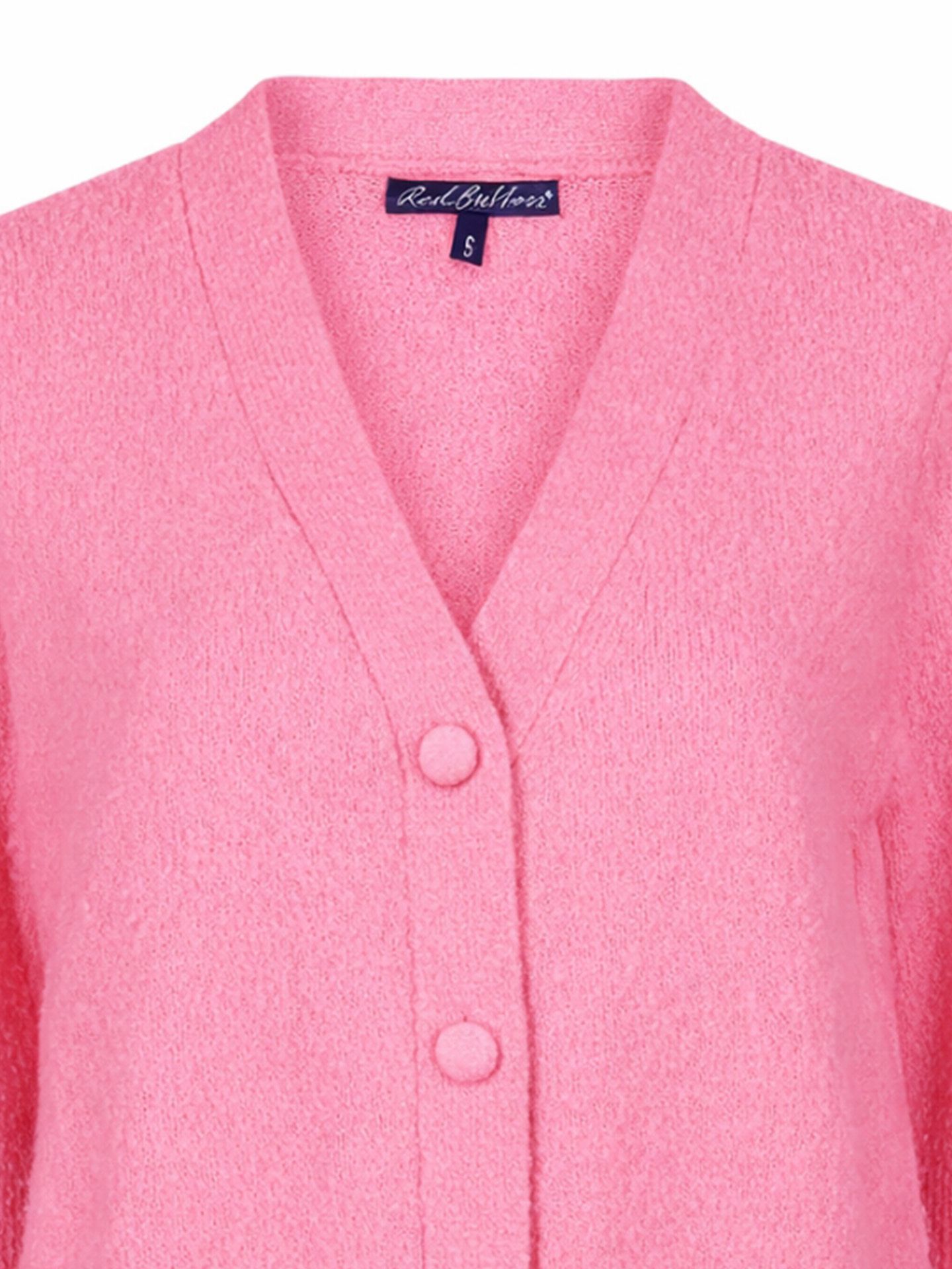 Red Button Vest Cardigan Roze 00083659-3900