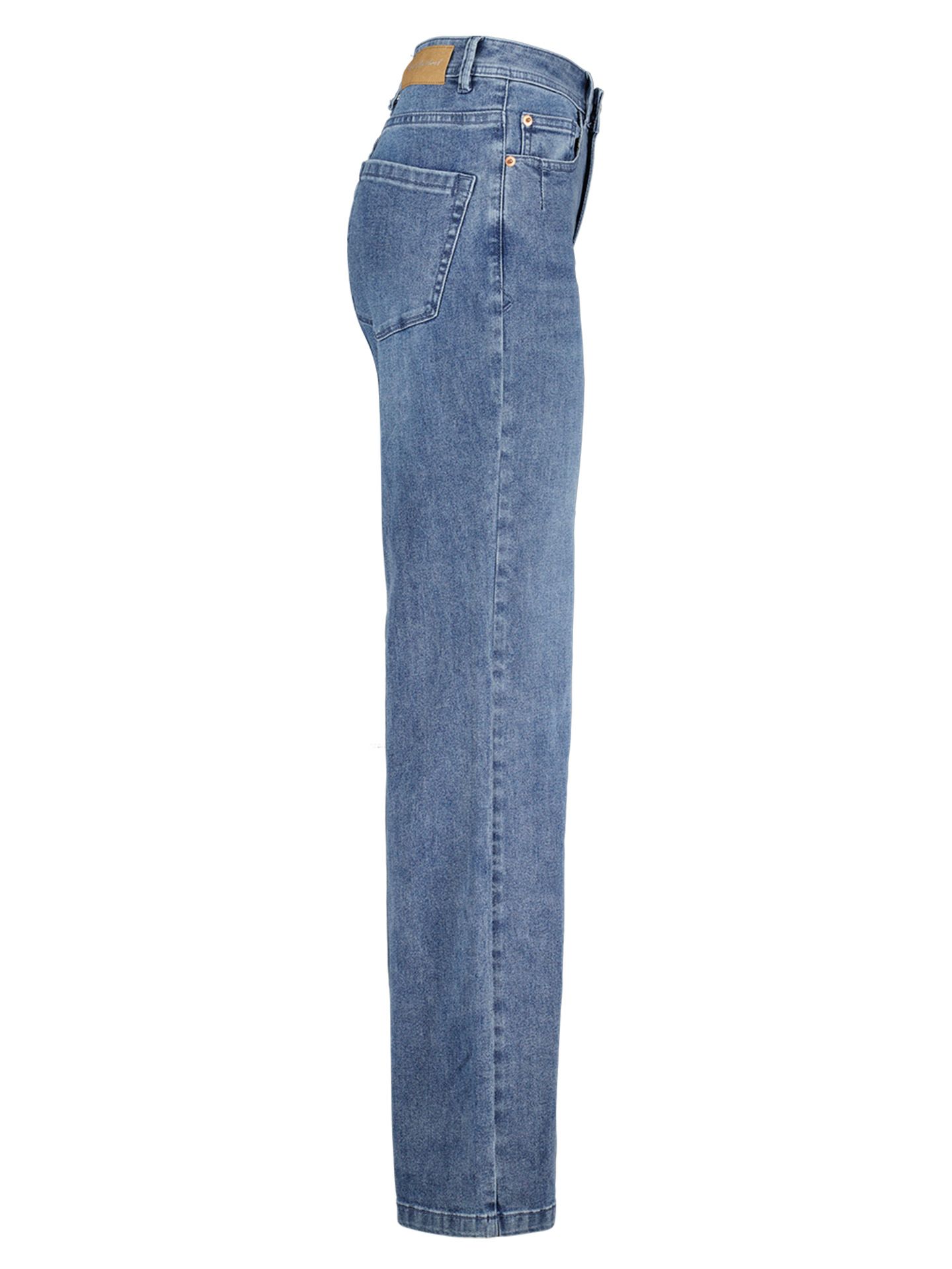 Red Button Wide Leg Jeans Colette Blauw 00083663-770