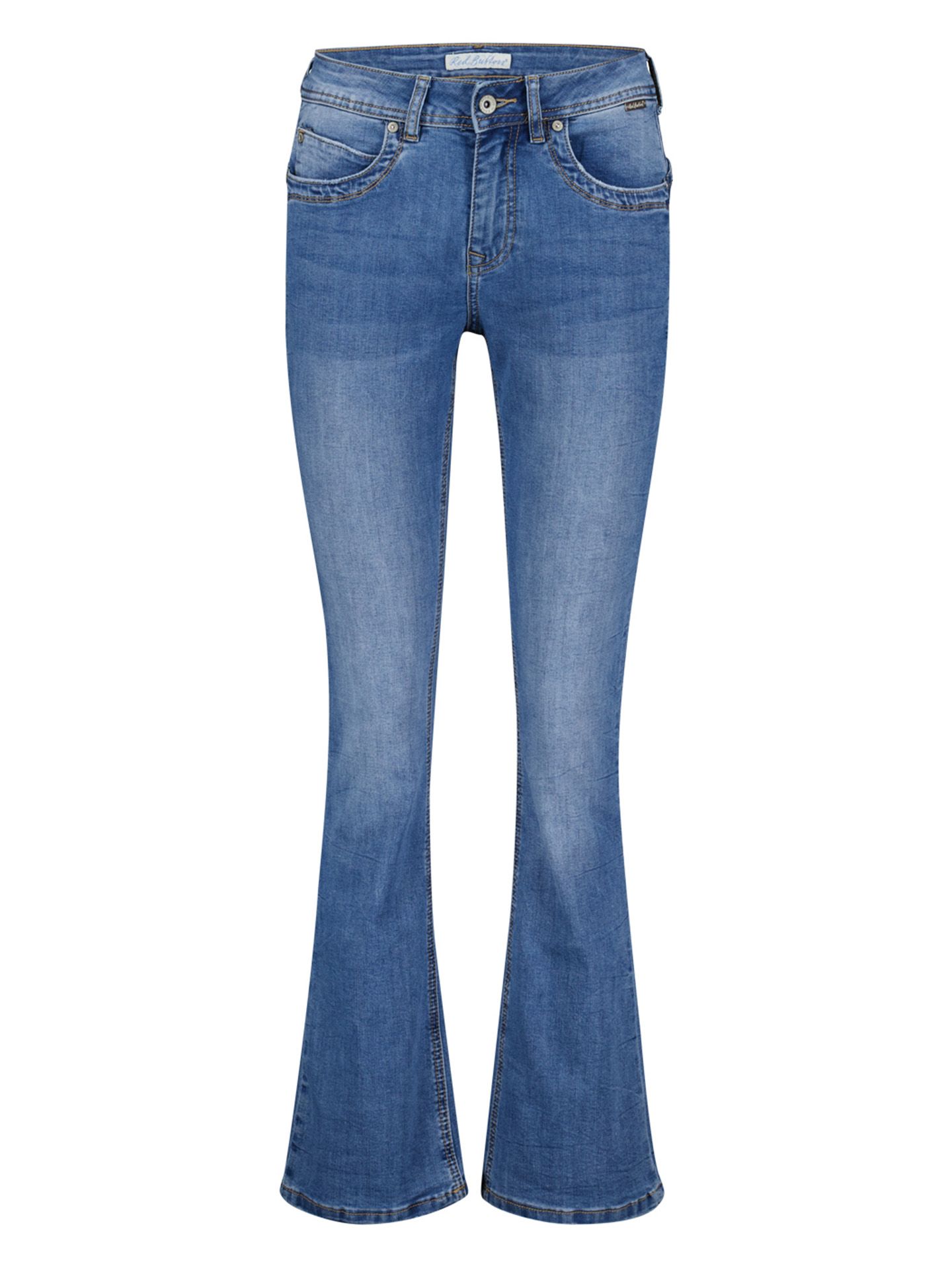 Red Button Flared Jeans Babette Blauw 00083664-770