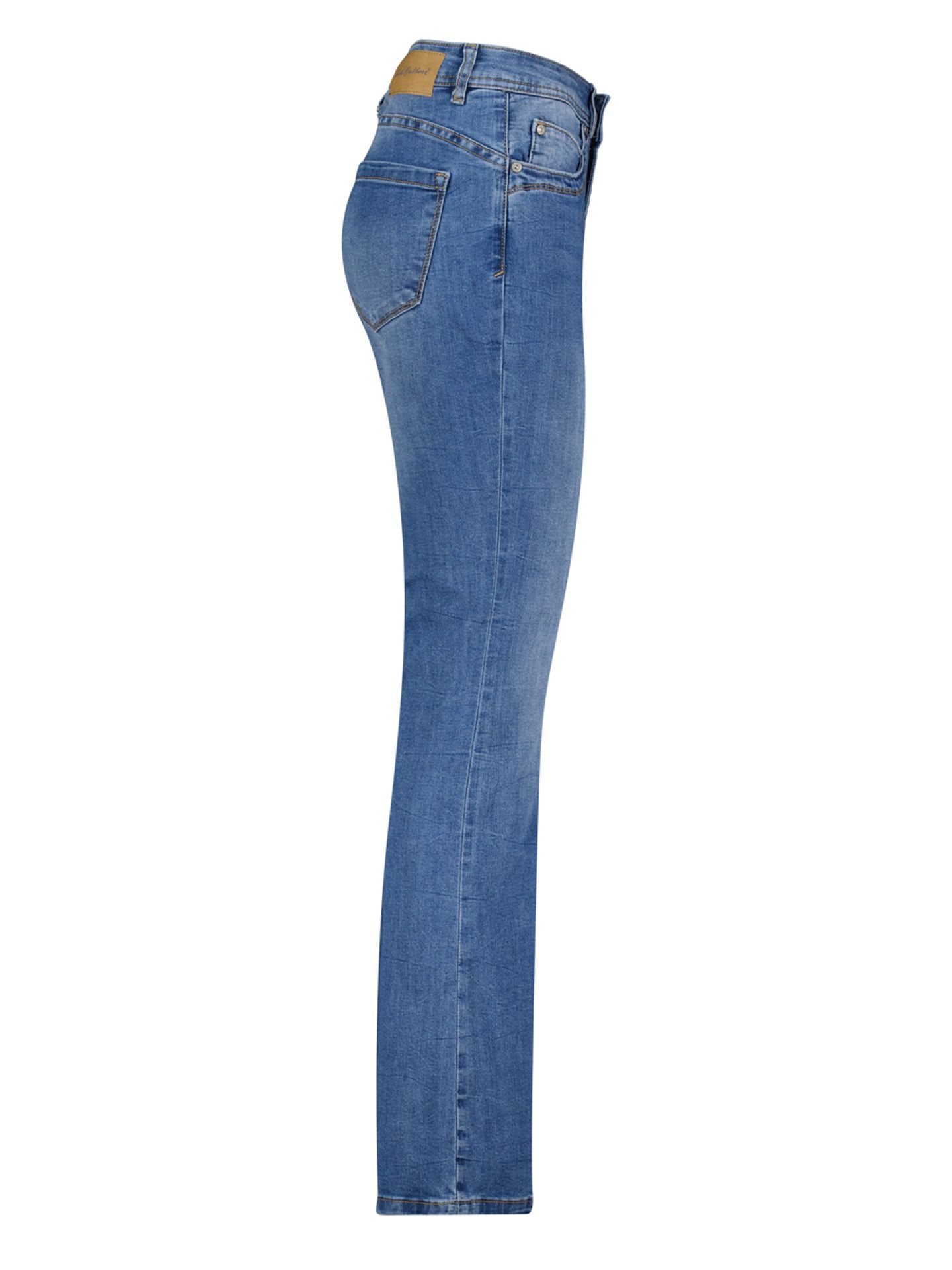 Red Button Flared Jeans Babette Blauw 00083664-770