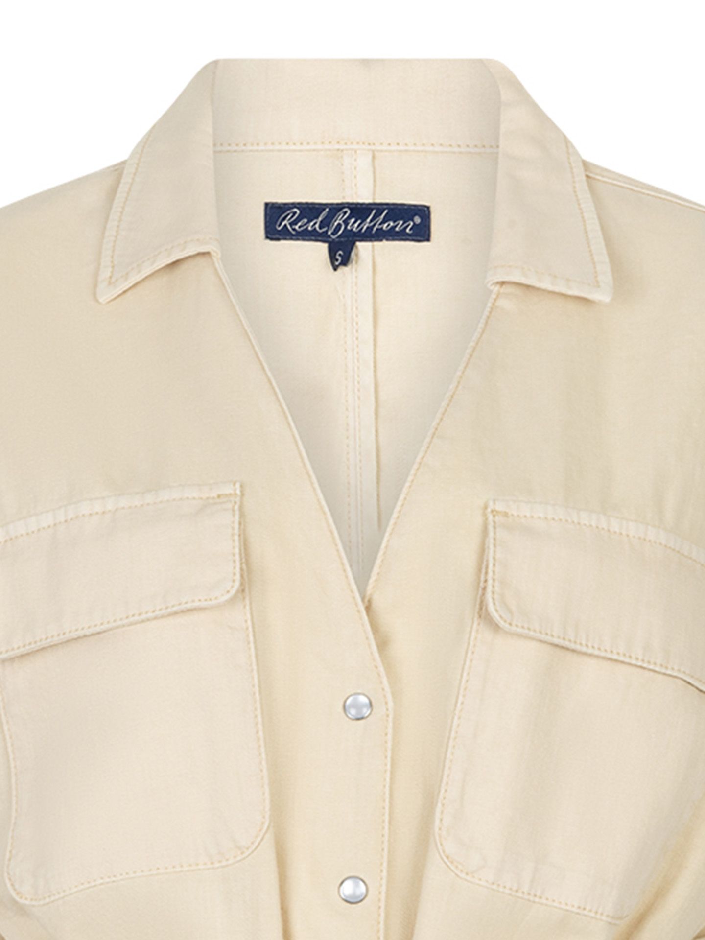 Red Button Blouse Drew Geel 00083669-2340