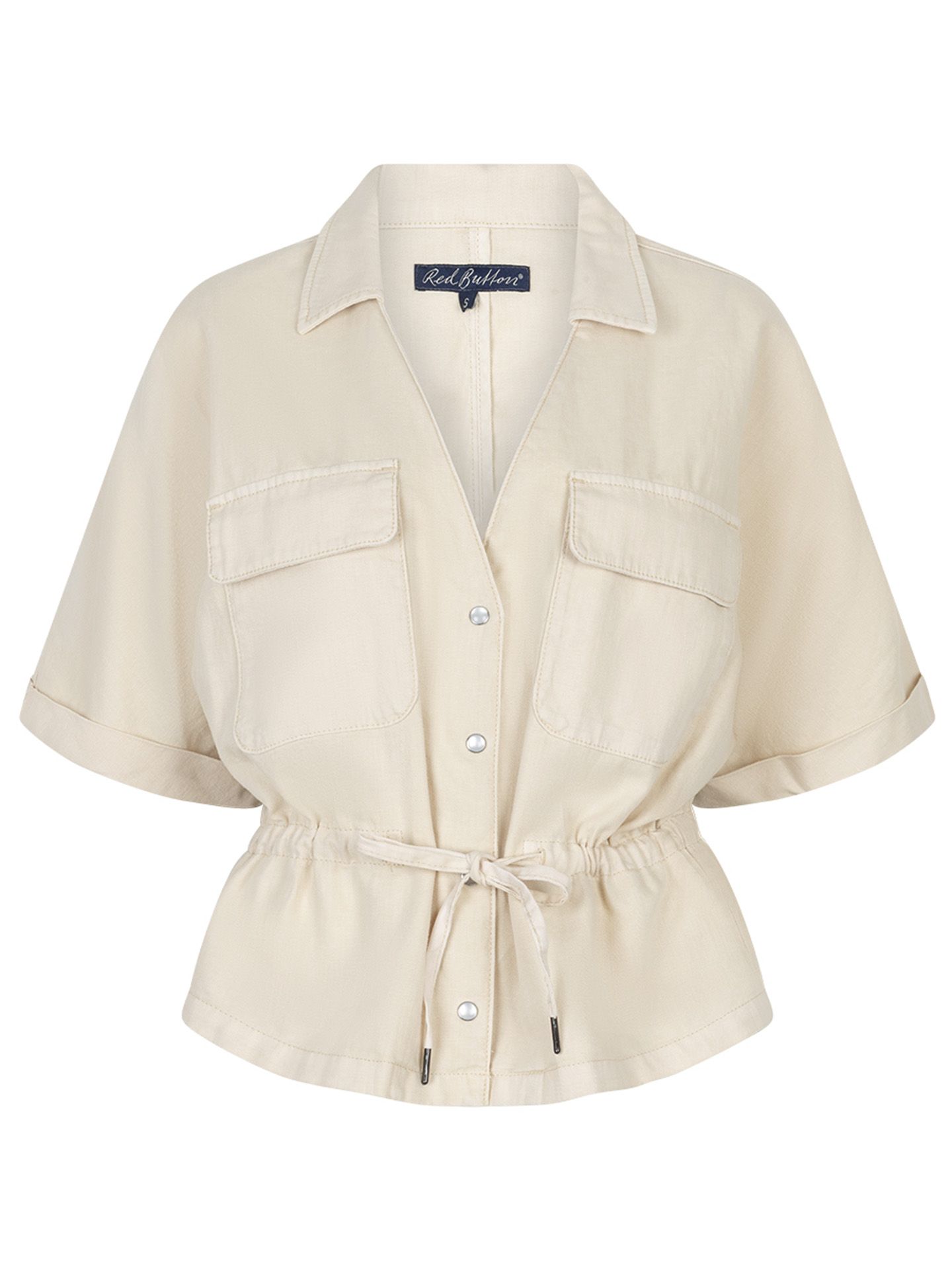 Red Button Blouse Drew Beige 00083669-5100