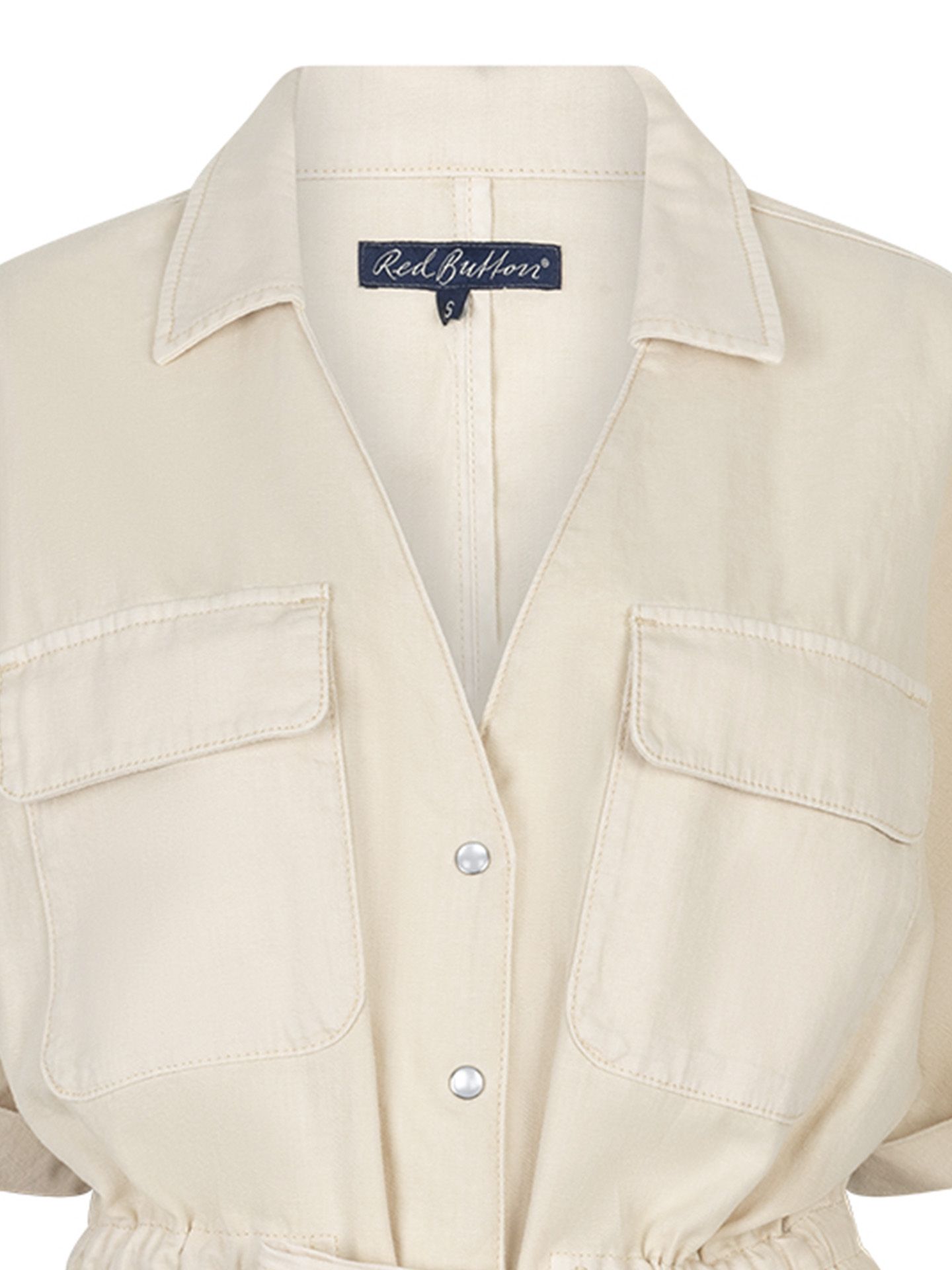 Red Button Blouse Drew Beige 00083669-5100