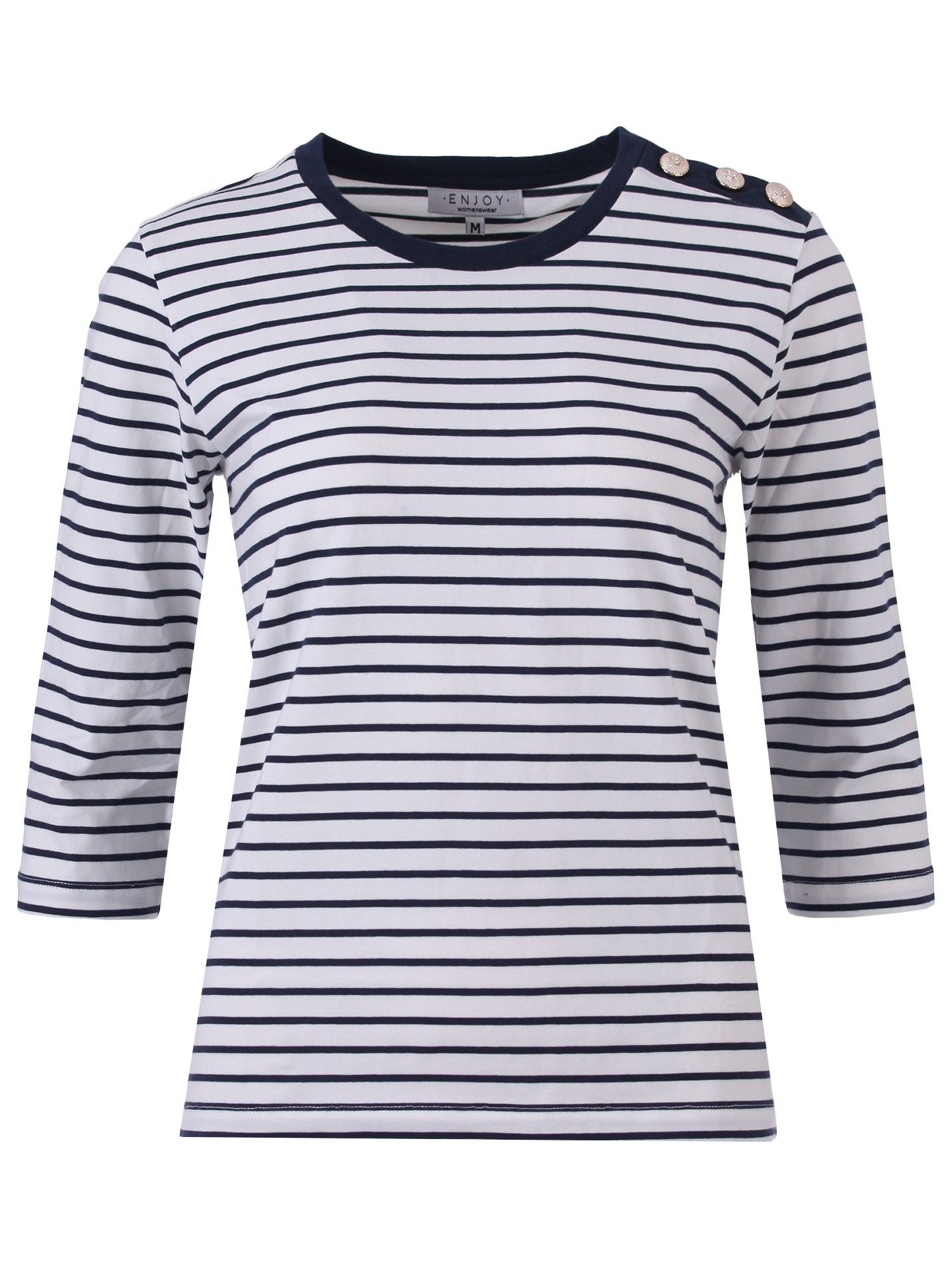 Enjoy Womenswear T-shirt Monica Blauw 00083688-1500