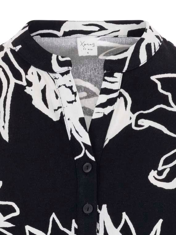 NED Blouse Lucie Zwart-wit 00083699-7900