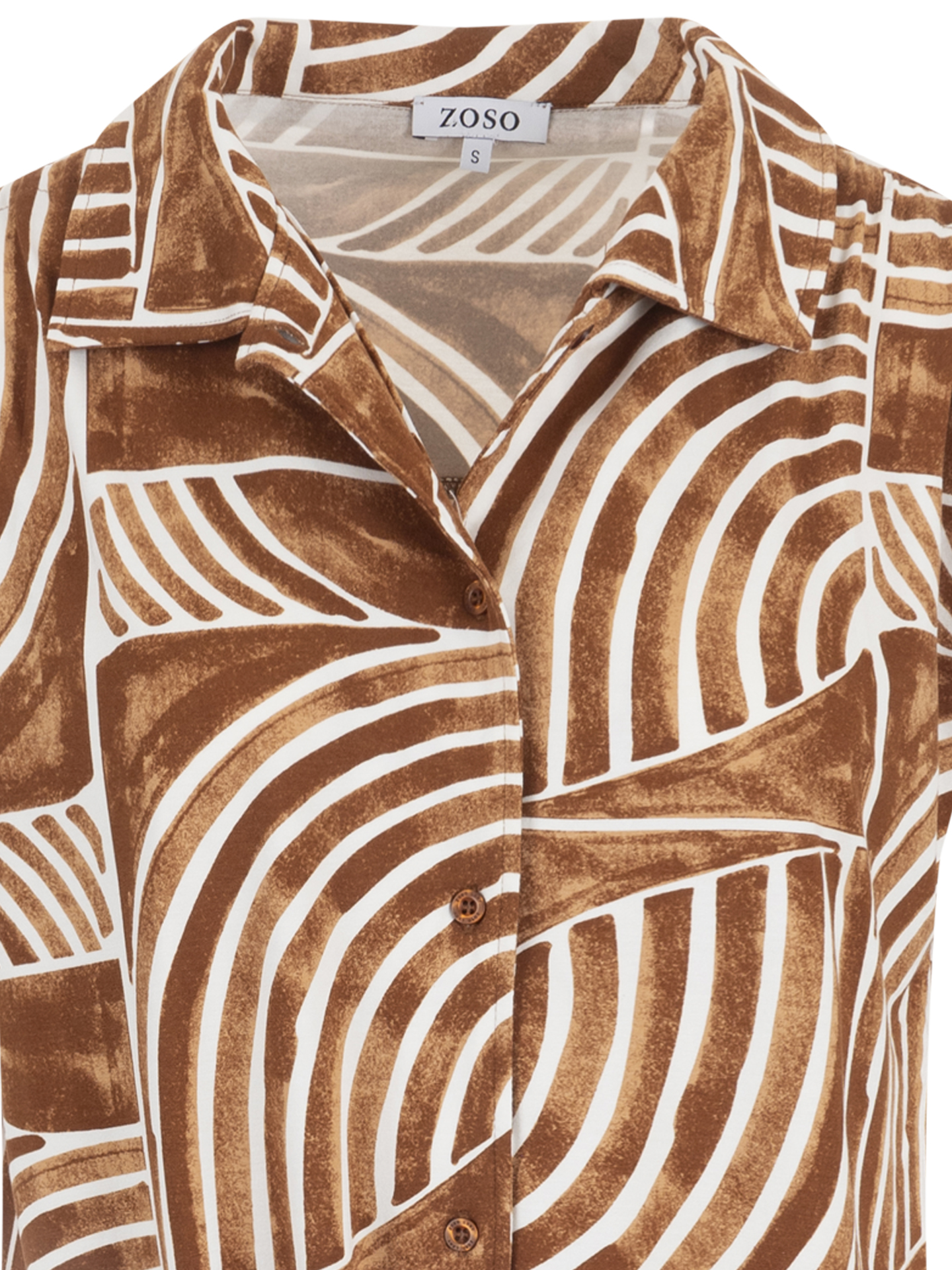Zoso T-shirt Leila Camel - Schijvens Mode