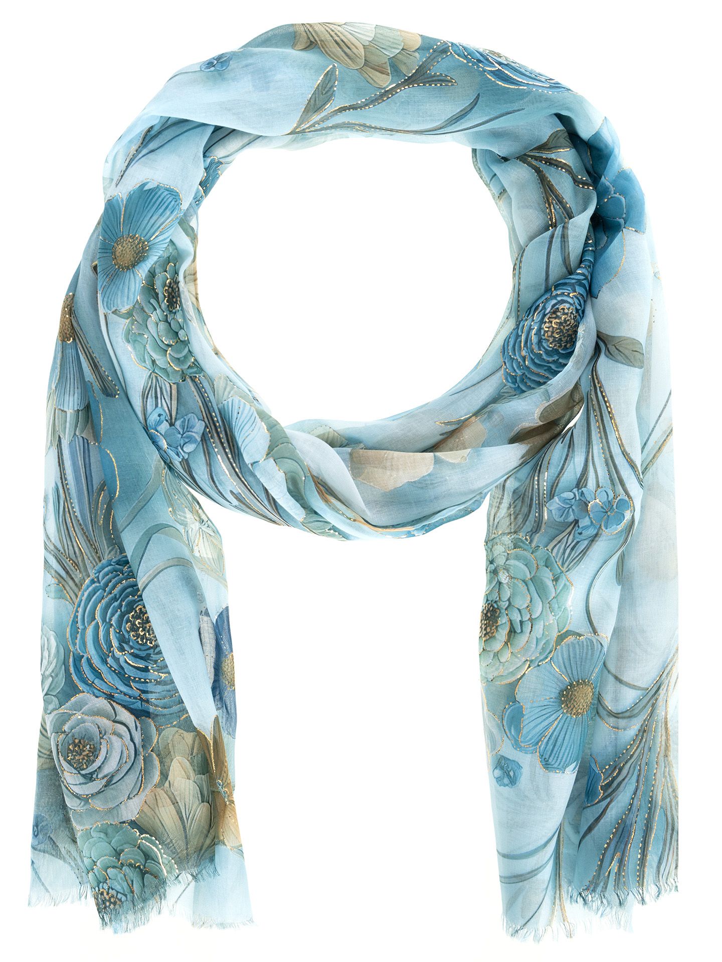 Schijvens mode Sjaal Marlies Blauw 00083847-1600