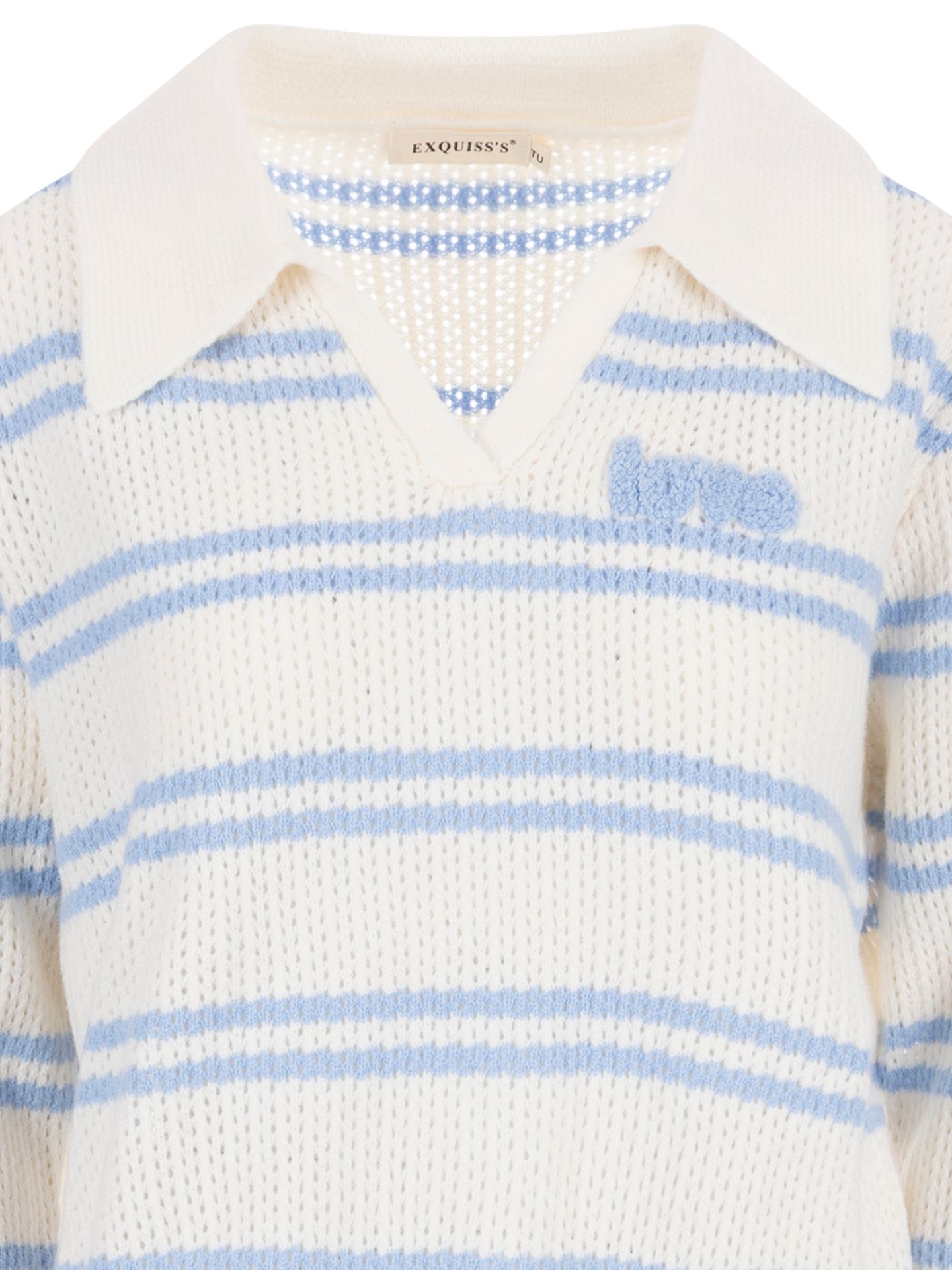 Exquisss Trui Sandy Blauw 00083903-1600